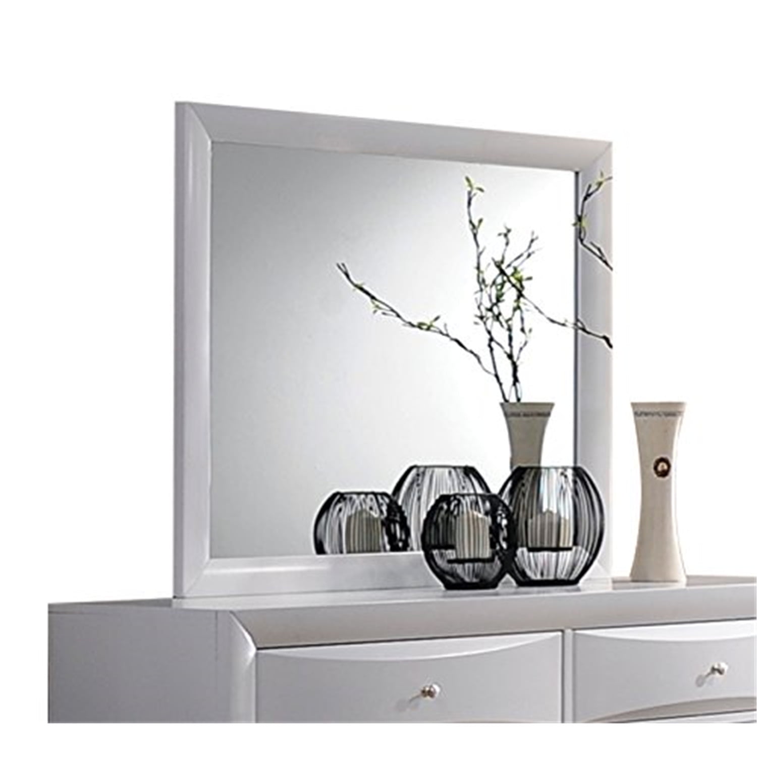 Picture of ACME Furniture 21705 39 x 1 x 35 in. Ireland Mirror, White