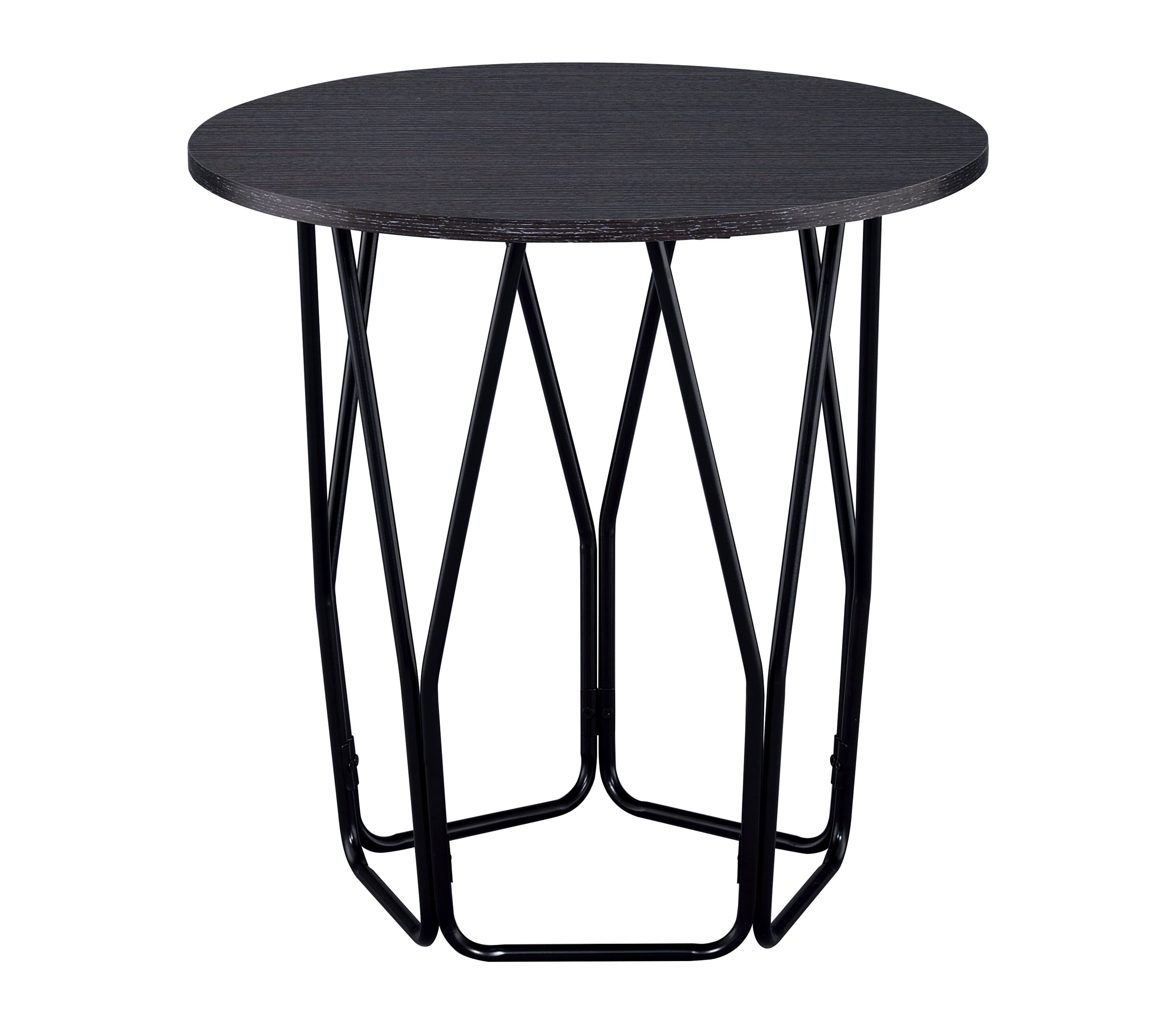 Picture of ACME Furniture 83952 Drum End Table&#44; Espresso & Black - 22 x 22 x 22 in.