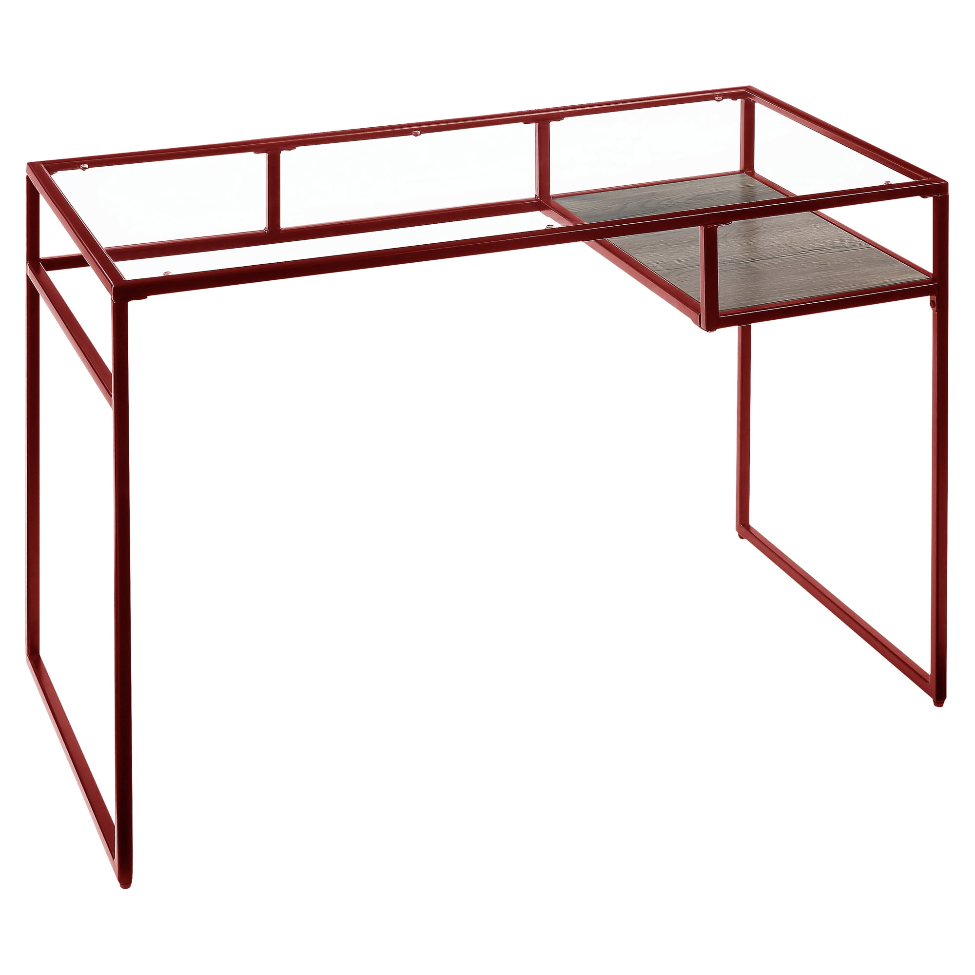 Picture of ACME Furniture 92584 48 x 24 x 31 in. Yasin Desk&#44; Red & Glass