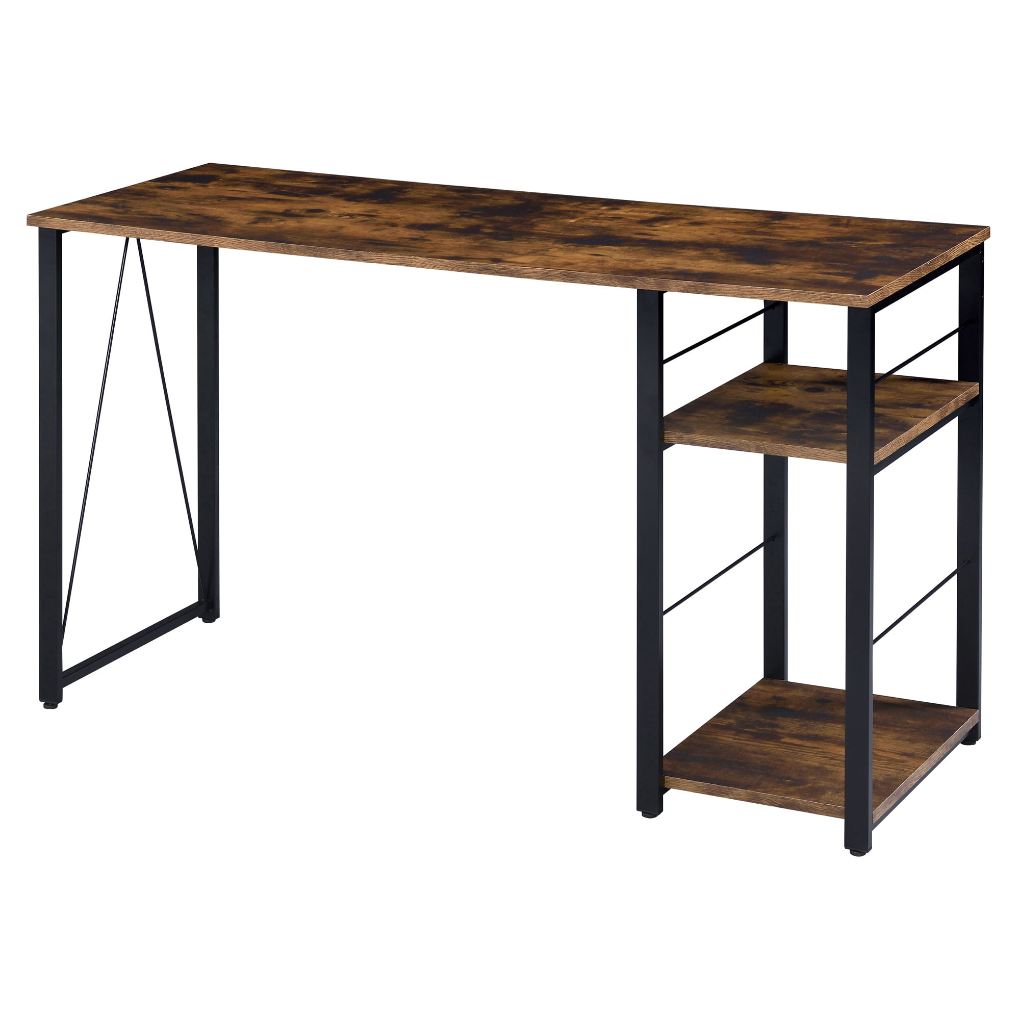 Picture of Acme Furniture 92765 28 x 19 x 47 in. Vadna Rectangle Writing Desk&#44; Weathered Oak & Black