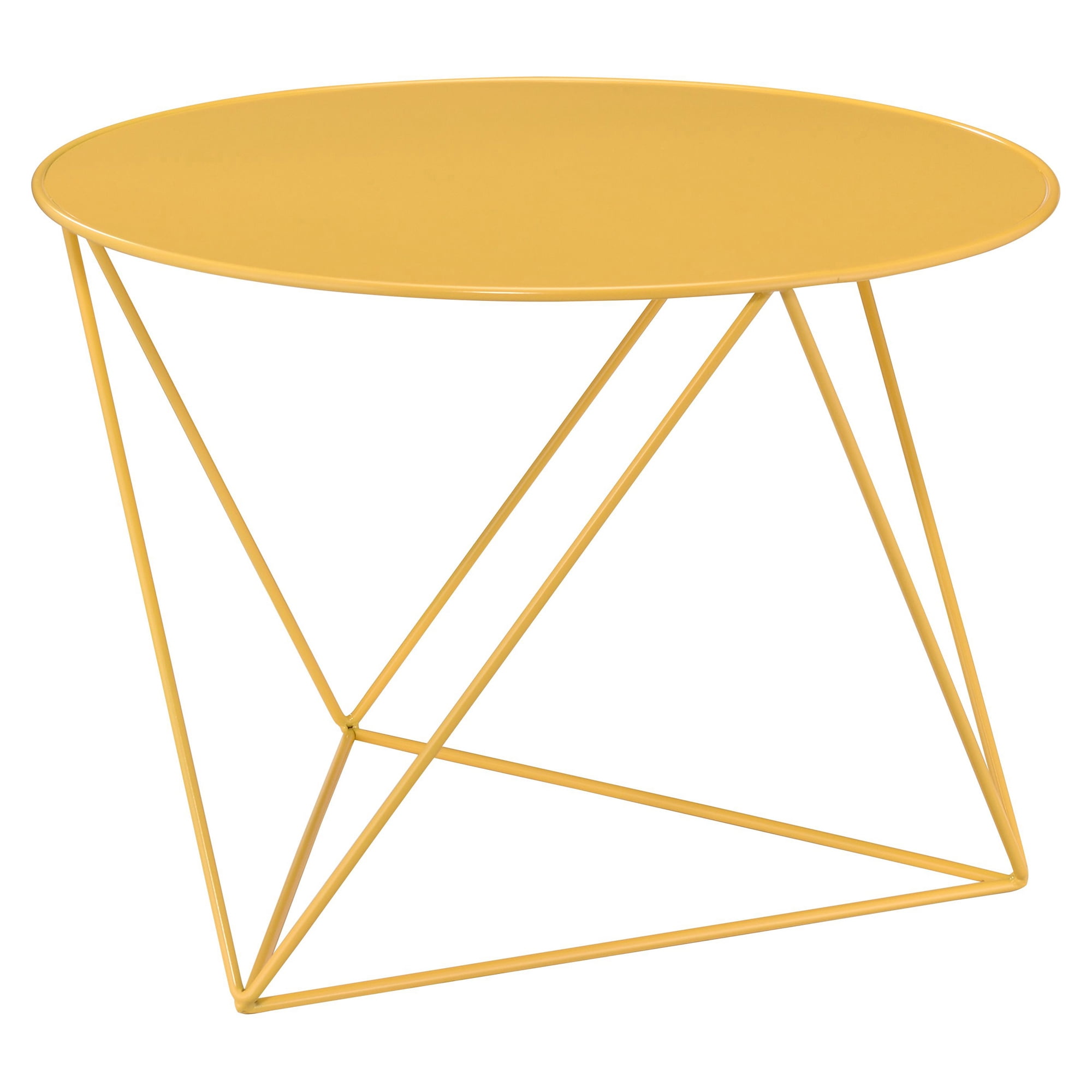 Picture of Acme Furniture 97841 17 x 23 x 23 in. Epidia Round Accent Table&#44; Yellow