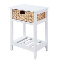 Picture of Acme Furniture 97856 24 x 13 x 18 in. Chinu Single Drawer Rectangle Accent Table&#44; White & Natural