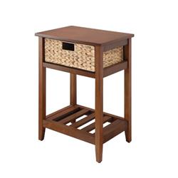 Picture of Acme Furniture 97857 24 x 13 x 18 in. Chinu Single Drawer Rectangle Accent Table&#44; Walnut & Natural