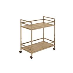 Picture of Acme Furniture 98218 32 x 14 x 28 in. Barb Serving Cart&#44; Natural & Champagne