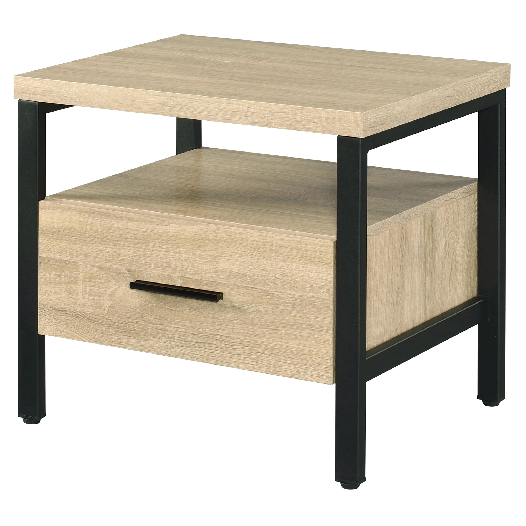 Picture of Acme Furniture 97970 19 x 16 x 20 in. Yawan Accent Table&#44; Oak & Black