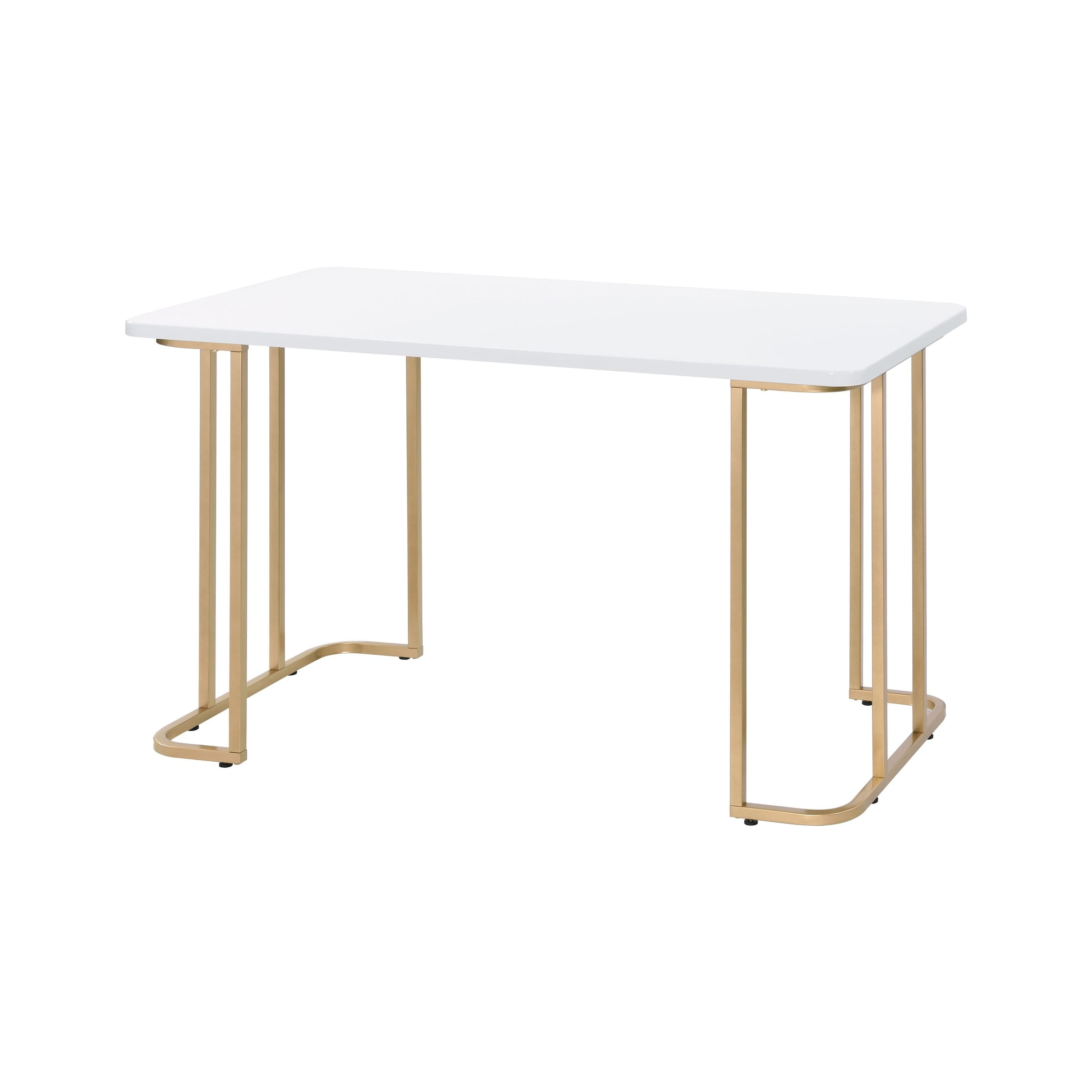 Picture of Acme Furniture 93102 31 x 24 x 48 in. Estie Rectangle Writing Desk&#44; White & Gold
