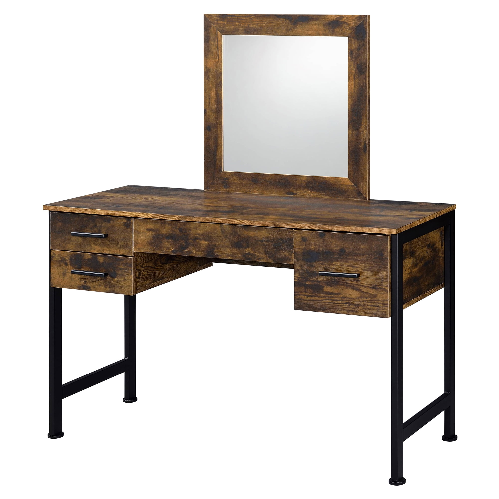 Picture of Acme Furniture 24267 53 x 18 x 47 in. Juvanth Vanity Desk&#44; Rustic Oak & Black
