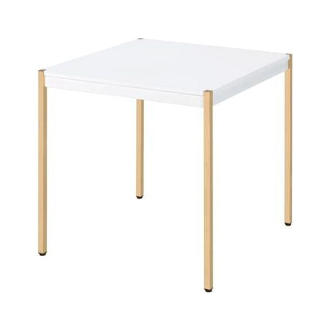 Picture of Acme Furniture LV00035 24 x 24 x 24 in. Otrac End Table&#44; White & Gold
