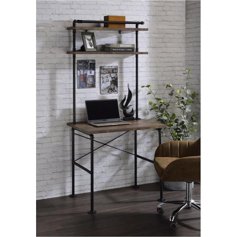 Picture of ACME OF00137 Ensata Writing Desk&#44; Rustic Oak & Black