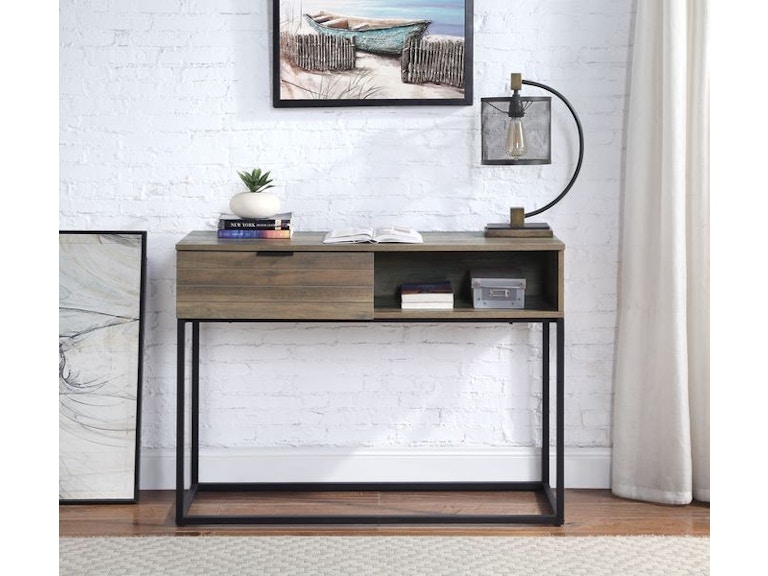 Picture of ACME OF00320 Galeno Writing Desk&#44; Rustic Oak & Black