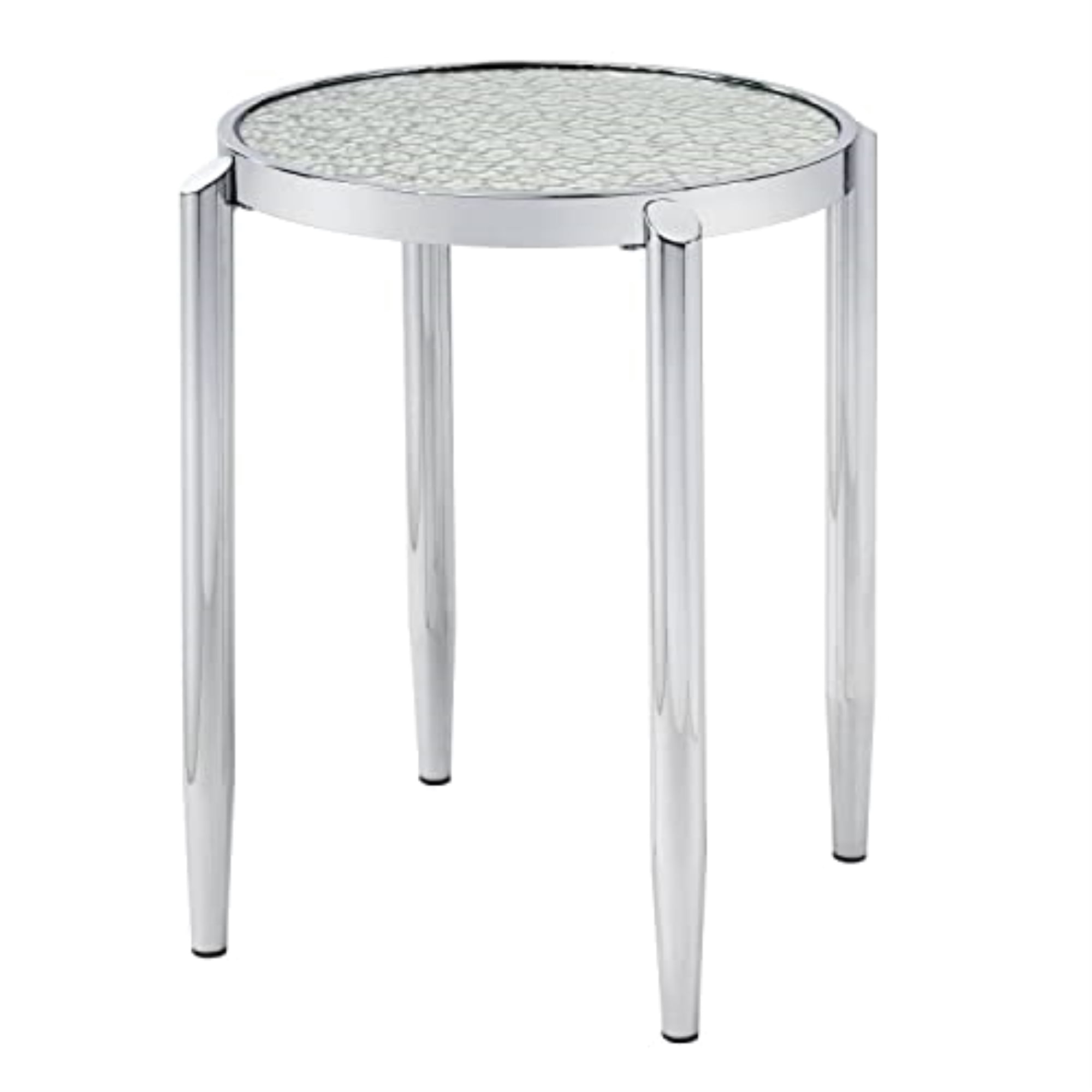 Picture of Acme Furniture LV00573 25 x 22 x 22 in. Abbe End Table&#44; Glass & Chrome