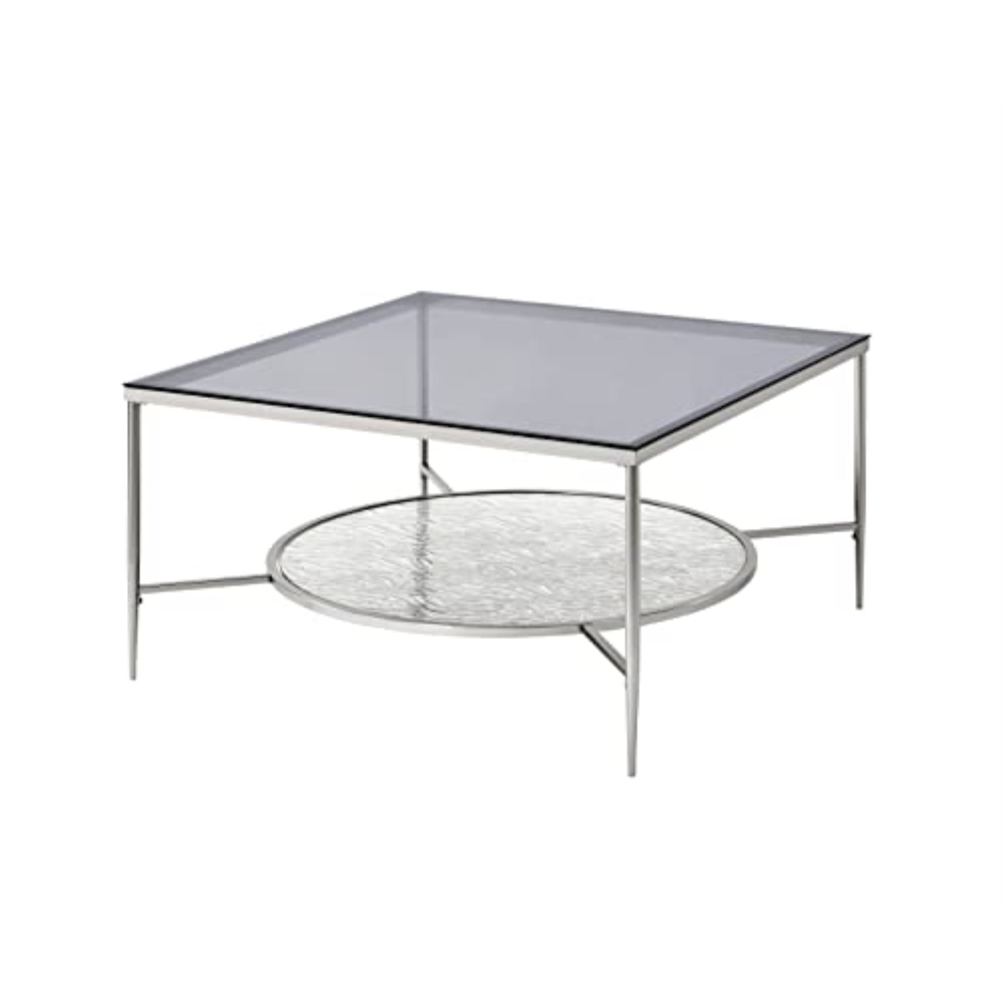 Picture of Acme Furniture LV00574 18 x 32 x 32 in. Adelrik Coffee Table&#44; Glass & Chrome