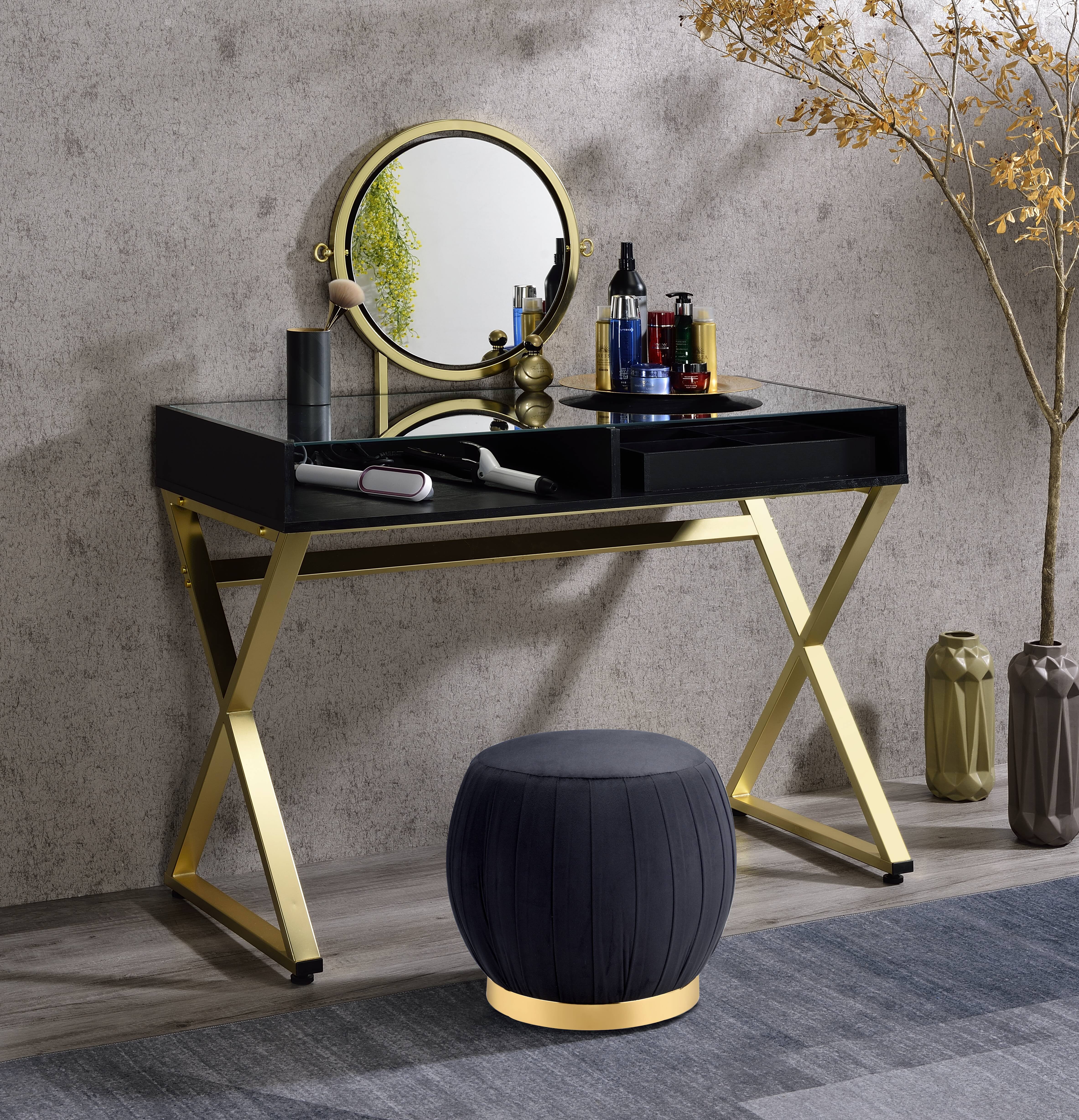 Picture of ACME Furniture AC00669 Vanity Desk&#44; Black