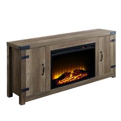 Picture of Acme Furniture AC00275 54 x 12 x 25 in. Tobias Fireplace, Rustic Oak