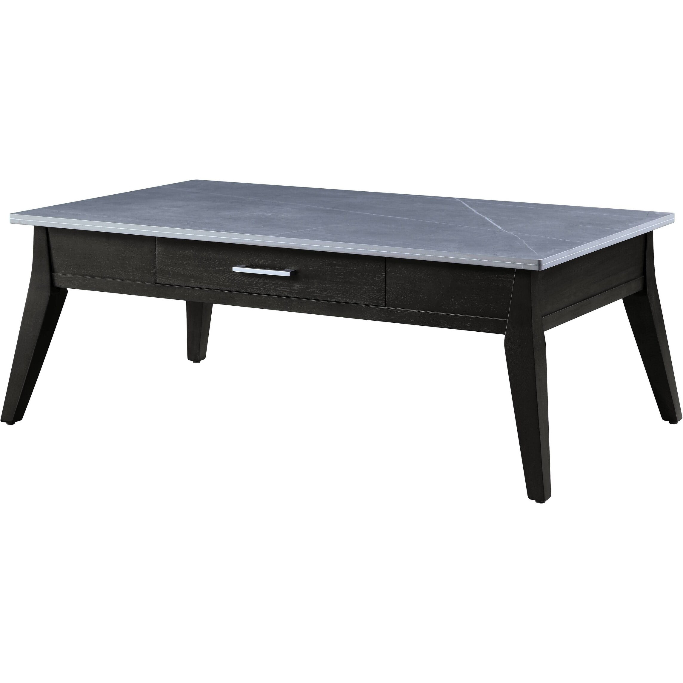 Picture of Acme Furniture LV00608 52 x 30 x 19 in. Zemocryss Coffee Table&#44; Sintered Stone Top & Dark Brown
