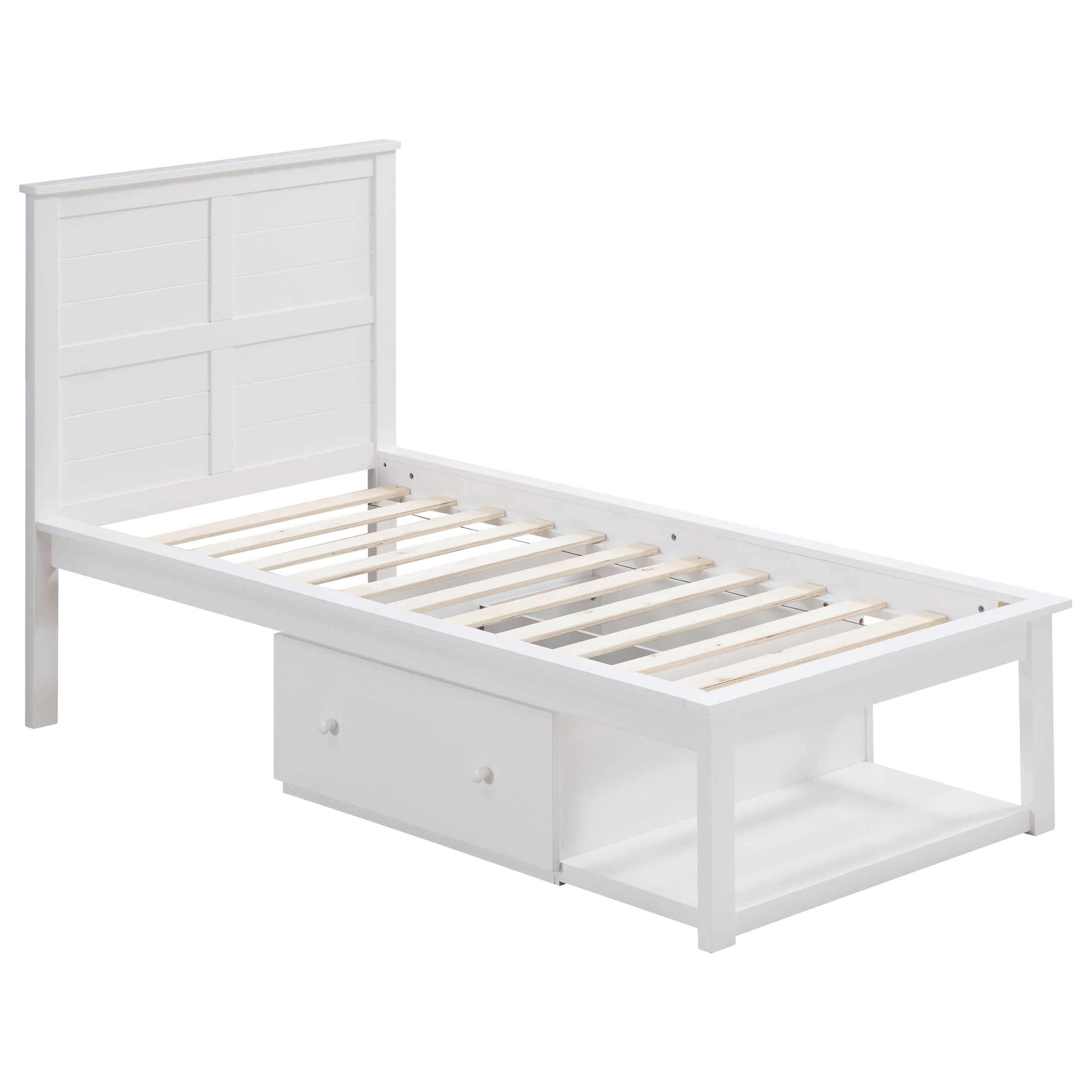 Picture of Acme Furniture BD00649T 79 x 44 x 47 in. Iolanda Bed, White - Twin Size