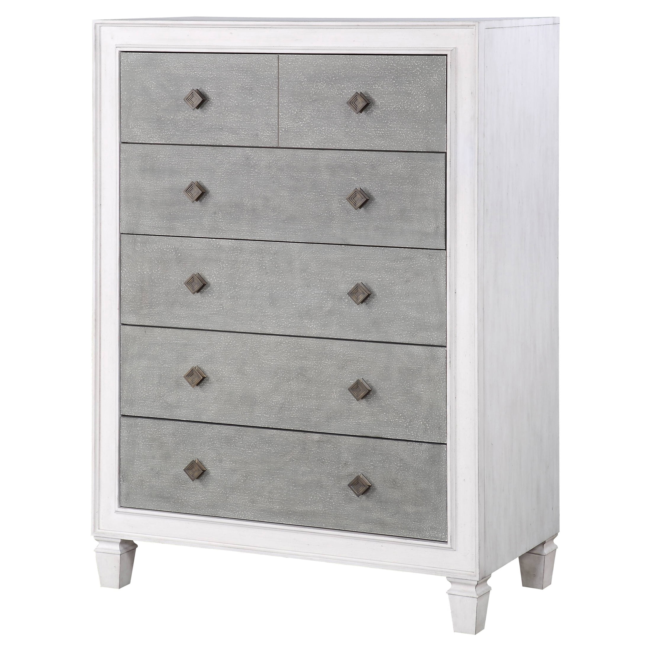 Picture of Acme Furniture BD00664 40 x 19 x 56 in. Katia Chest&#44; Rustic Gray & White