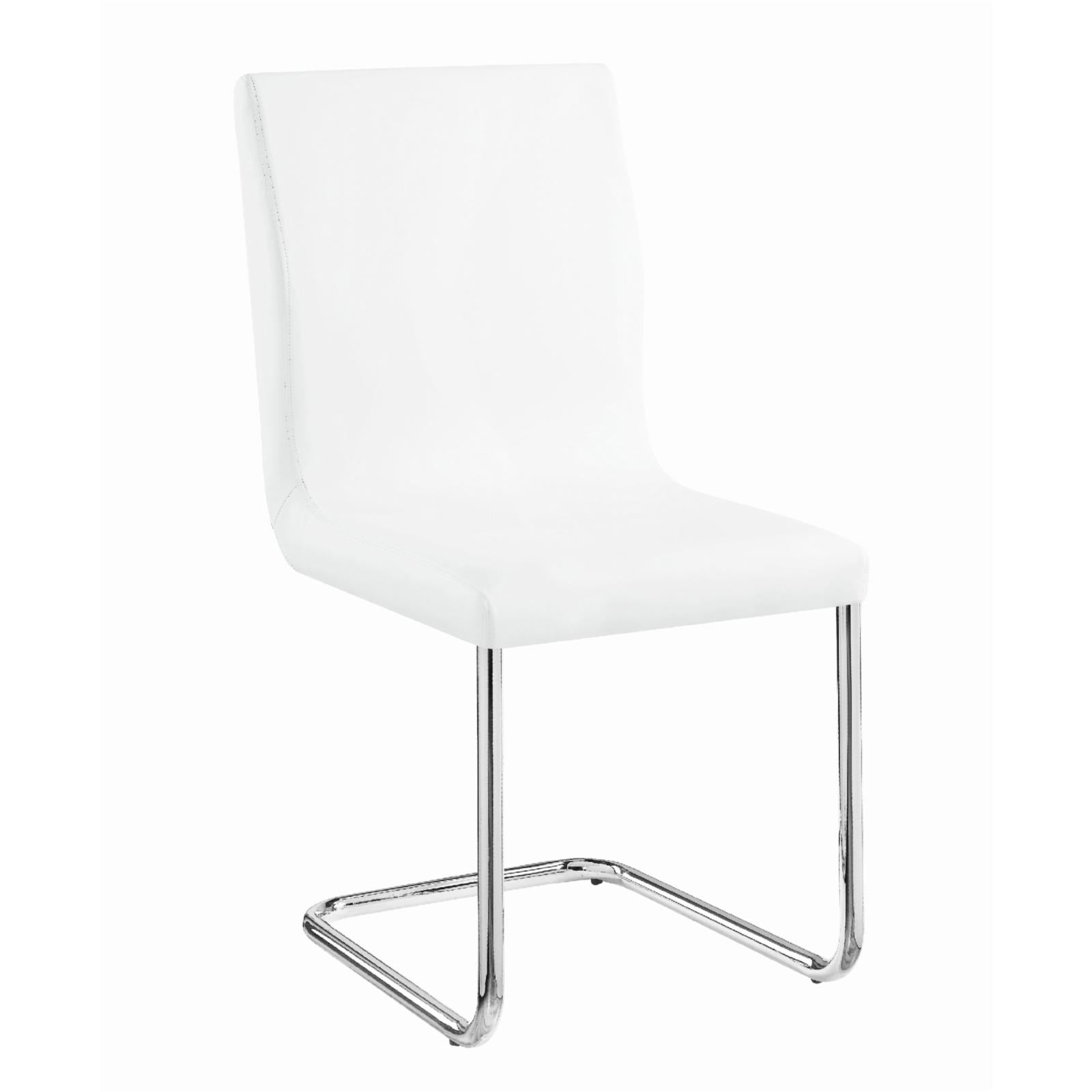 Picture of Acme Furniture DN00733 17 x 23 x 37 in. Palton Side Chair&#44; White PU & Chrome - Set of 2