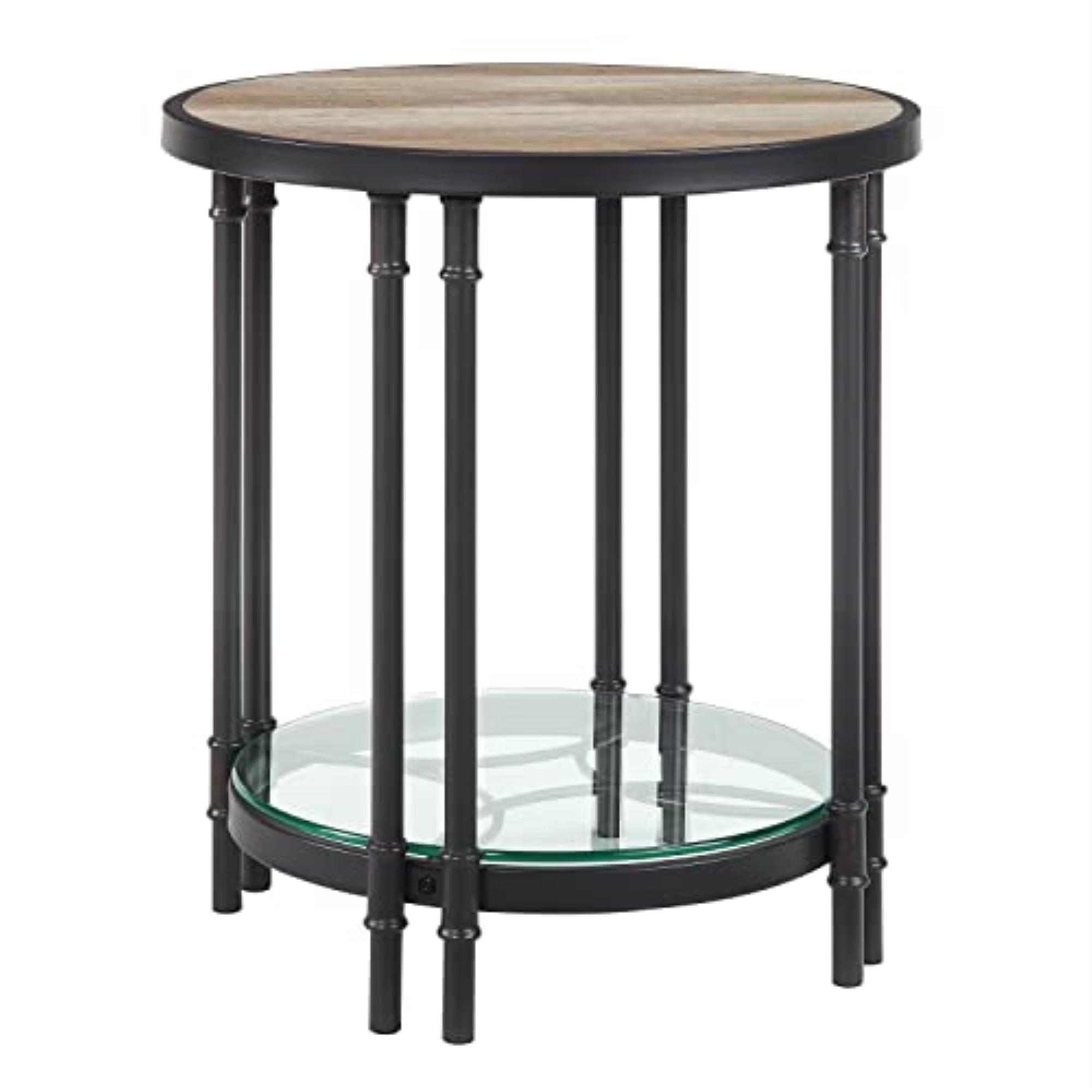 Picture of Acme Furniture LV00752 22 x 22 x 24 in. Brantley End Table&#44; Oak & Sandy Black
