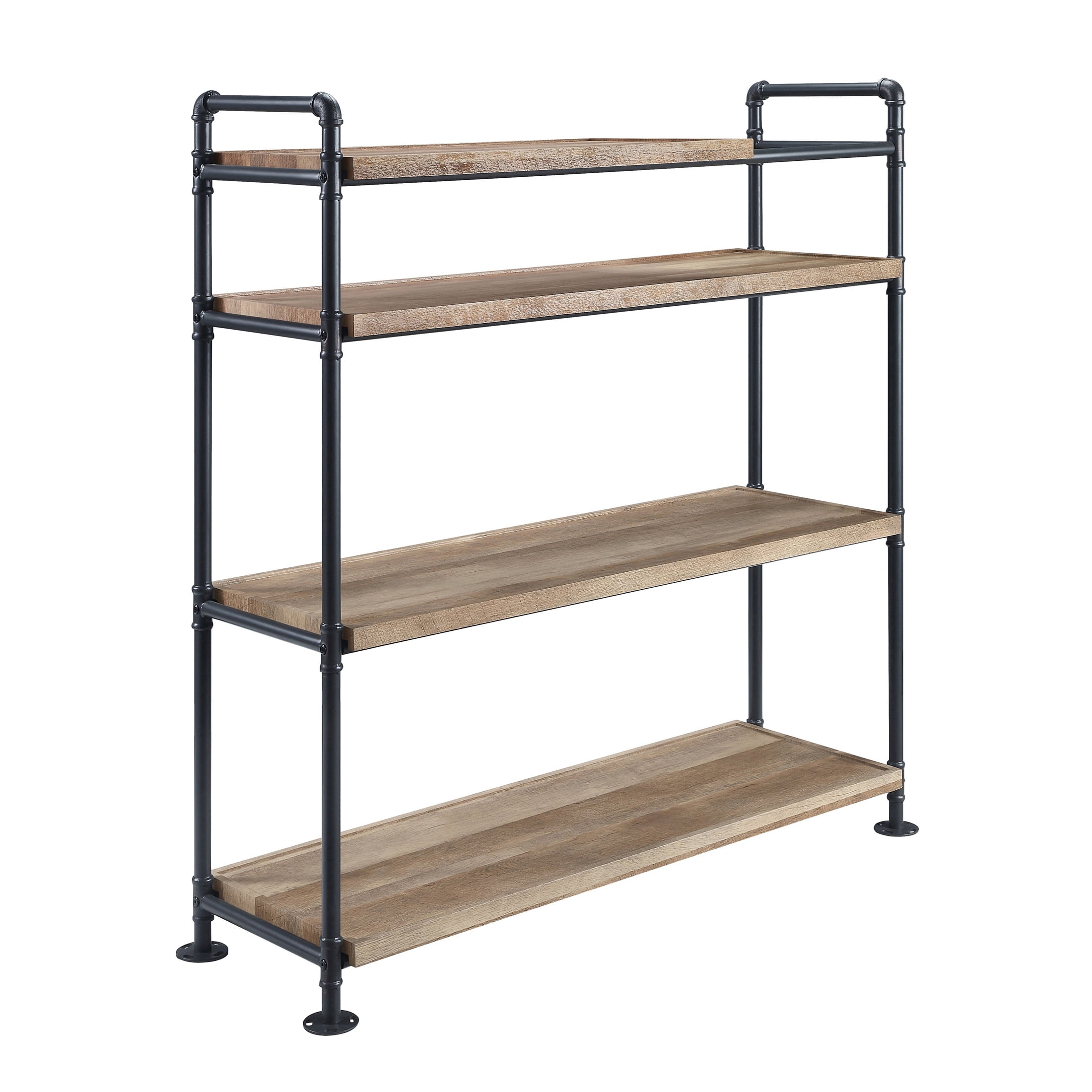 Picture of Acme Furniture AC00757 48 x 16 x 49 in. Brantley Bookshelf with 4 Shelves&#44; Oak & Sandy Black