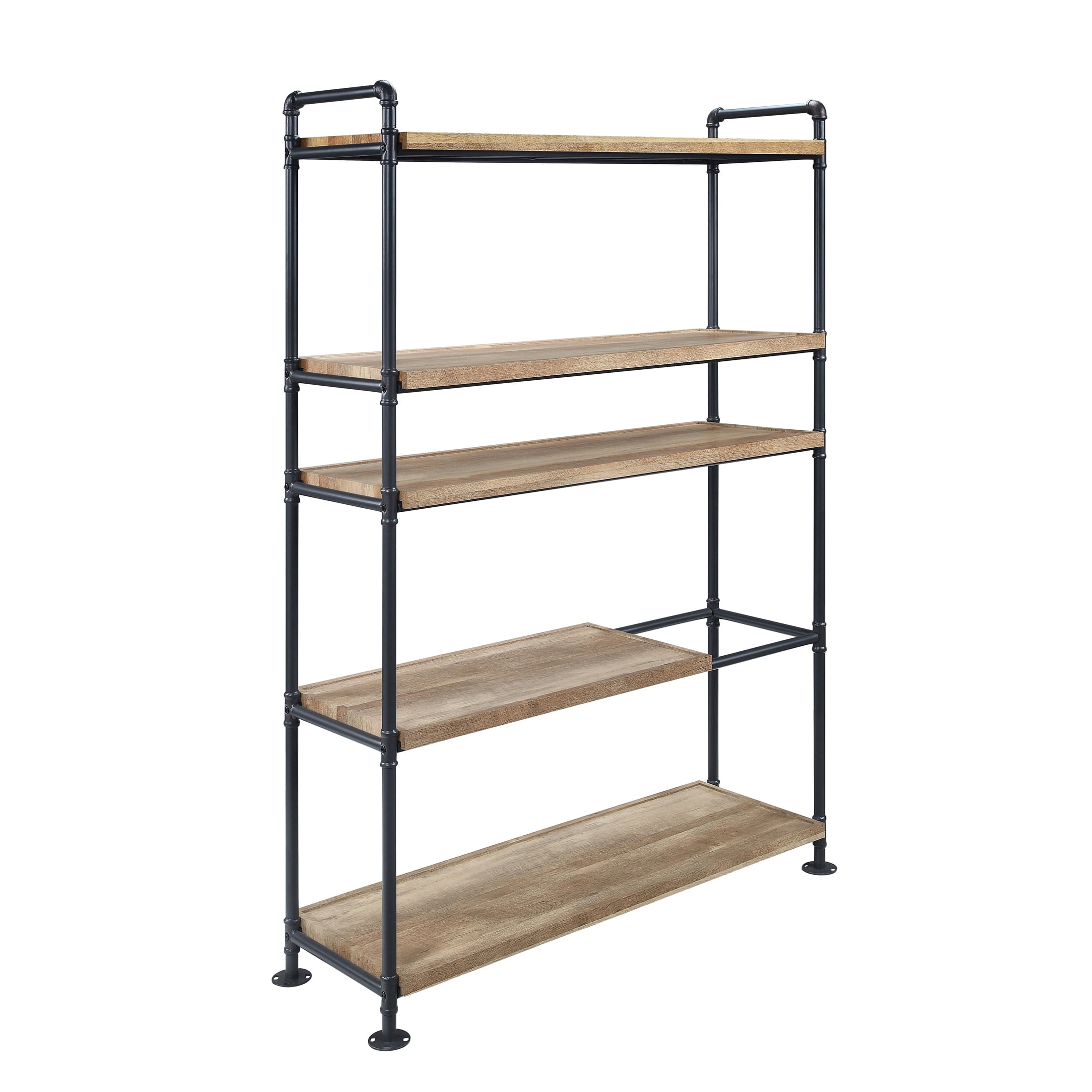 Picture of Acme Furniture AC00758 48 x 16 x 65 in. Brantley Bookshelf with 5 Shelves&#44; Oak & Sandy Black