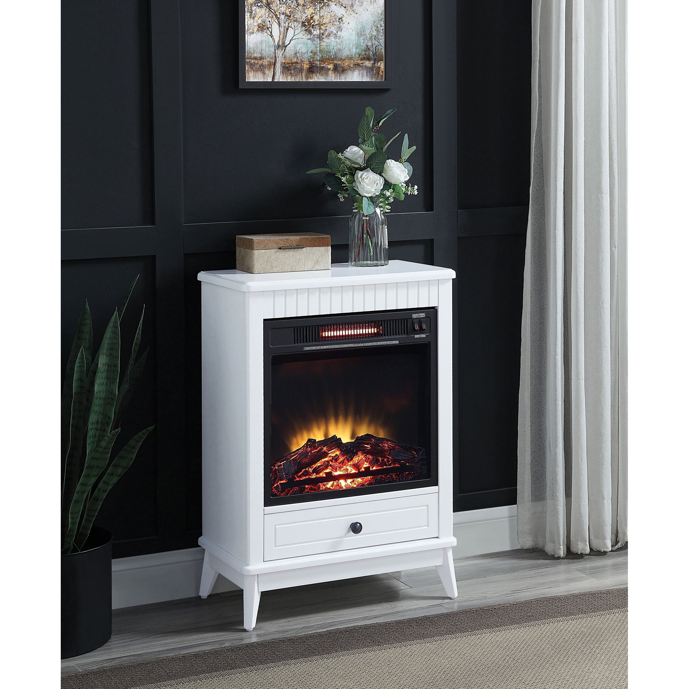 Picture of Acme Furniture AC00850 22 x 13 x 32 in. Hamish Fireplace, White