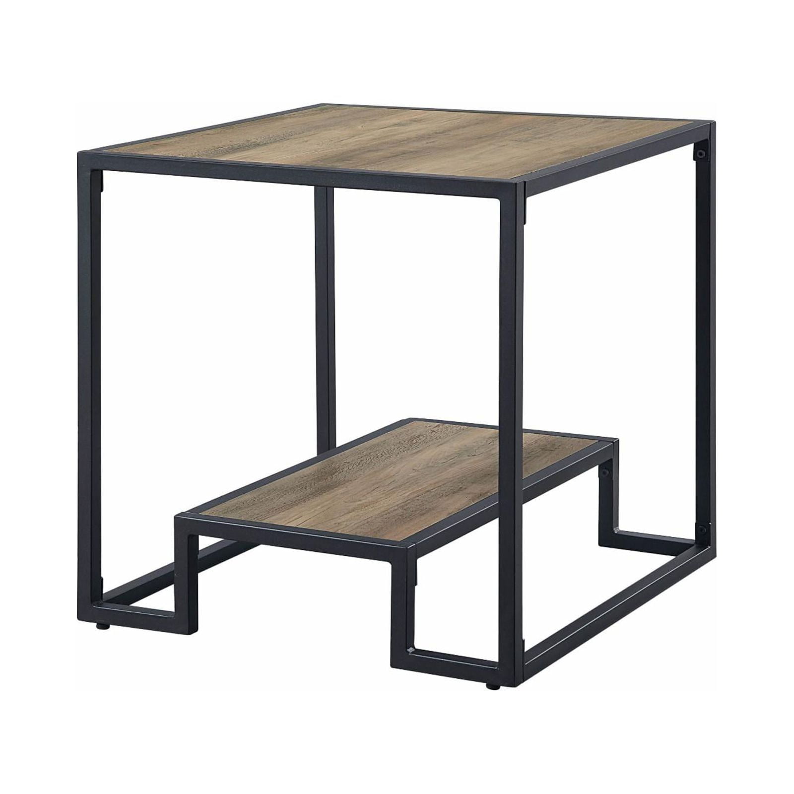 Picture of Acme Furniture LV00886 22 x 22 x 22 in. Idella End Table&#44; Rustic Oak & Black