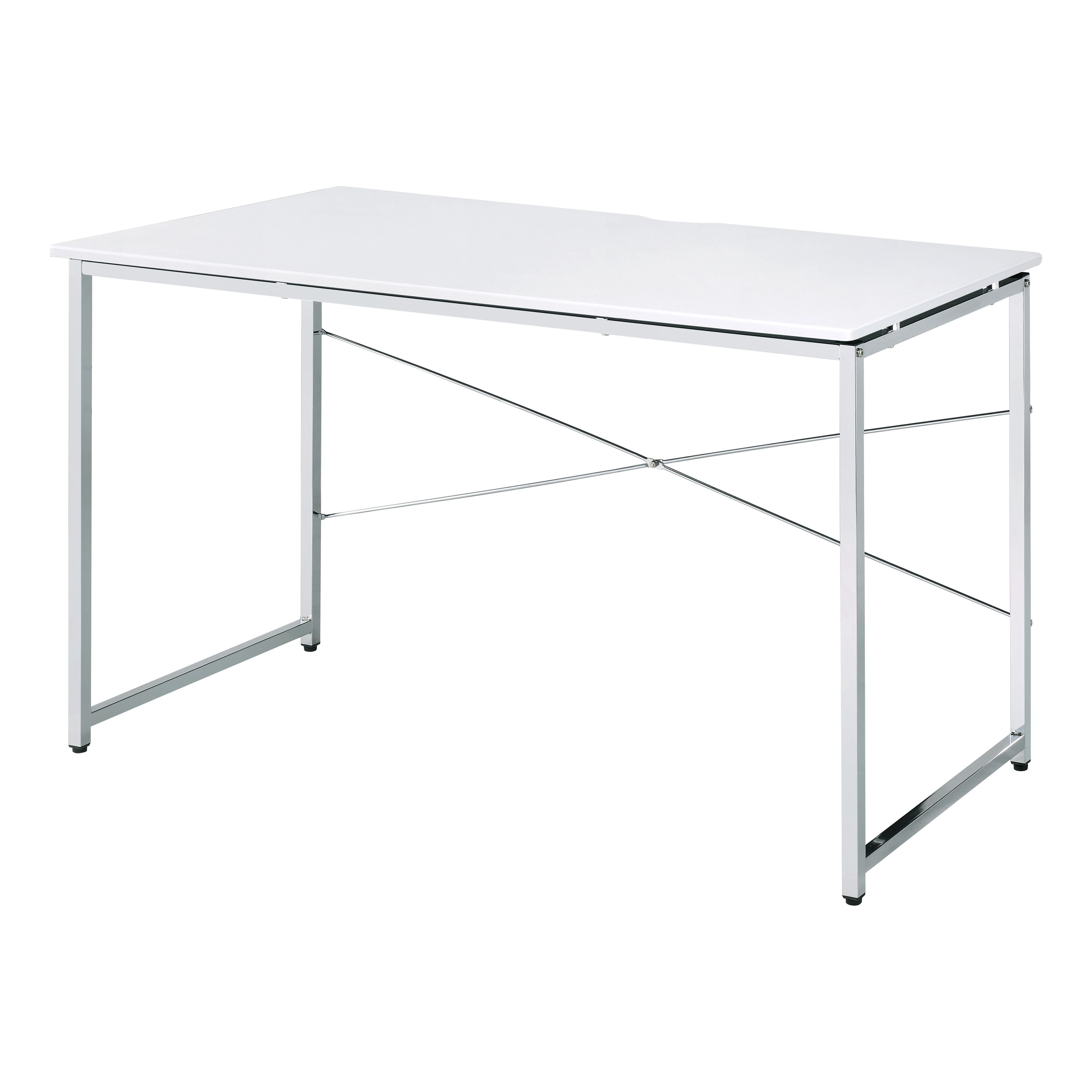 Picture of Acme Furniture AC00903 47 x 24 x 28 in. Tennos Vanity Desk&#44; White & Chrome