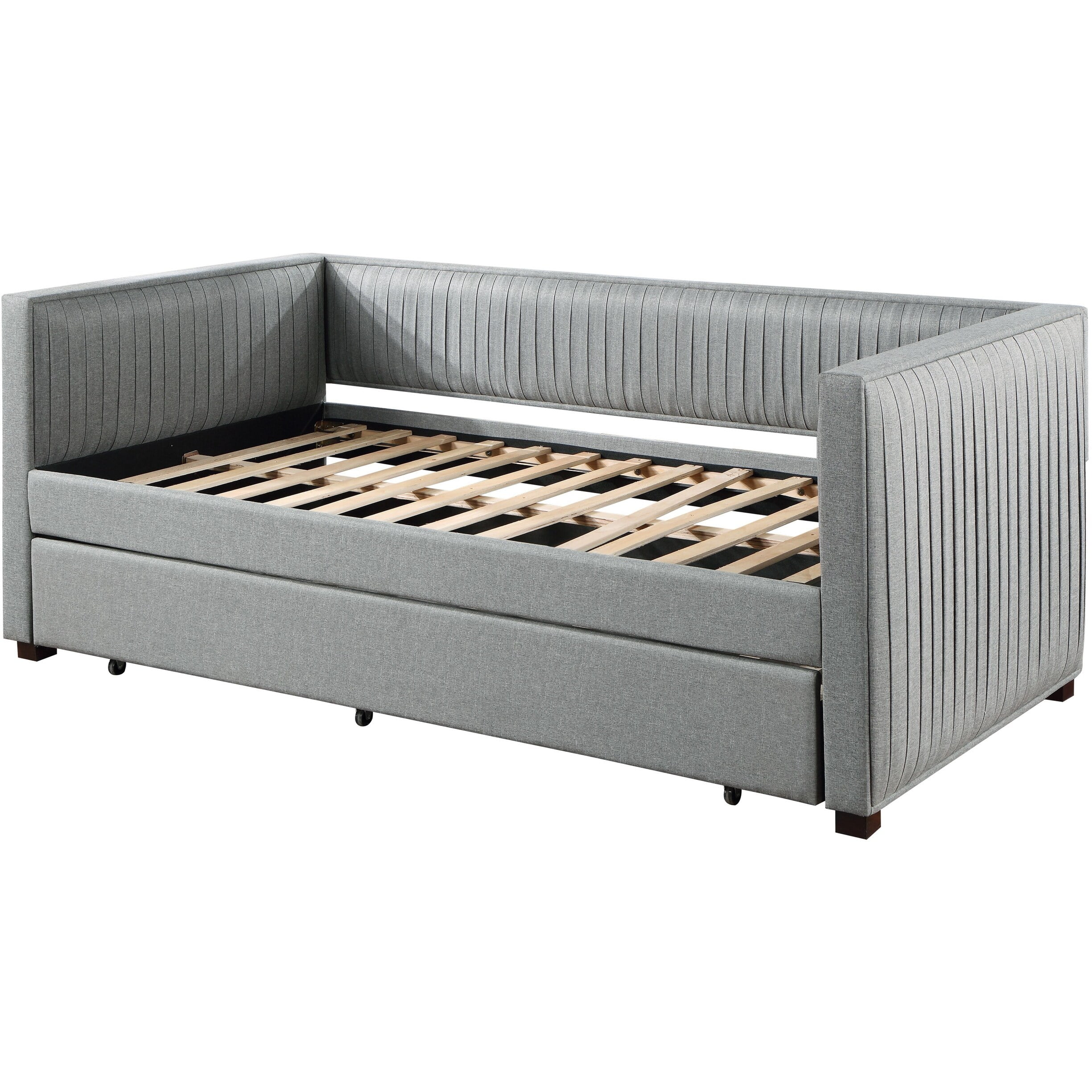 Picture of Acme Furniture BD00954 88 x 43 x 36 in. Danyl Daybed & Trundle&#44; Gray Fabric - Twin Size