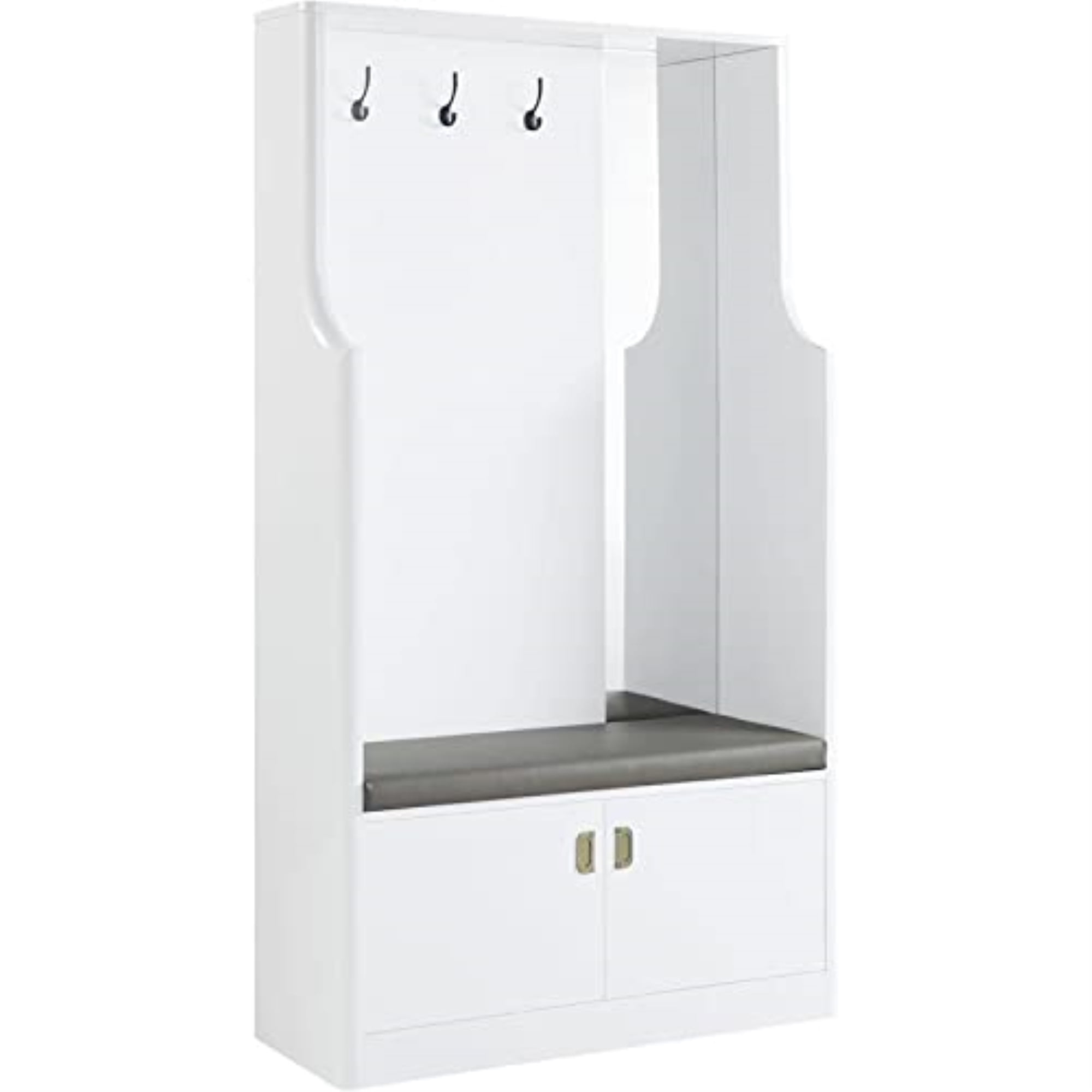 Picture of Acme Furniture AC01030 43 x 16 x 76 in. Buck II Hall Tree, White High Gloss