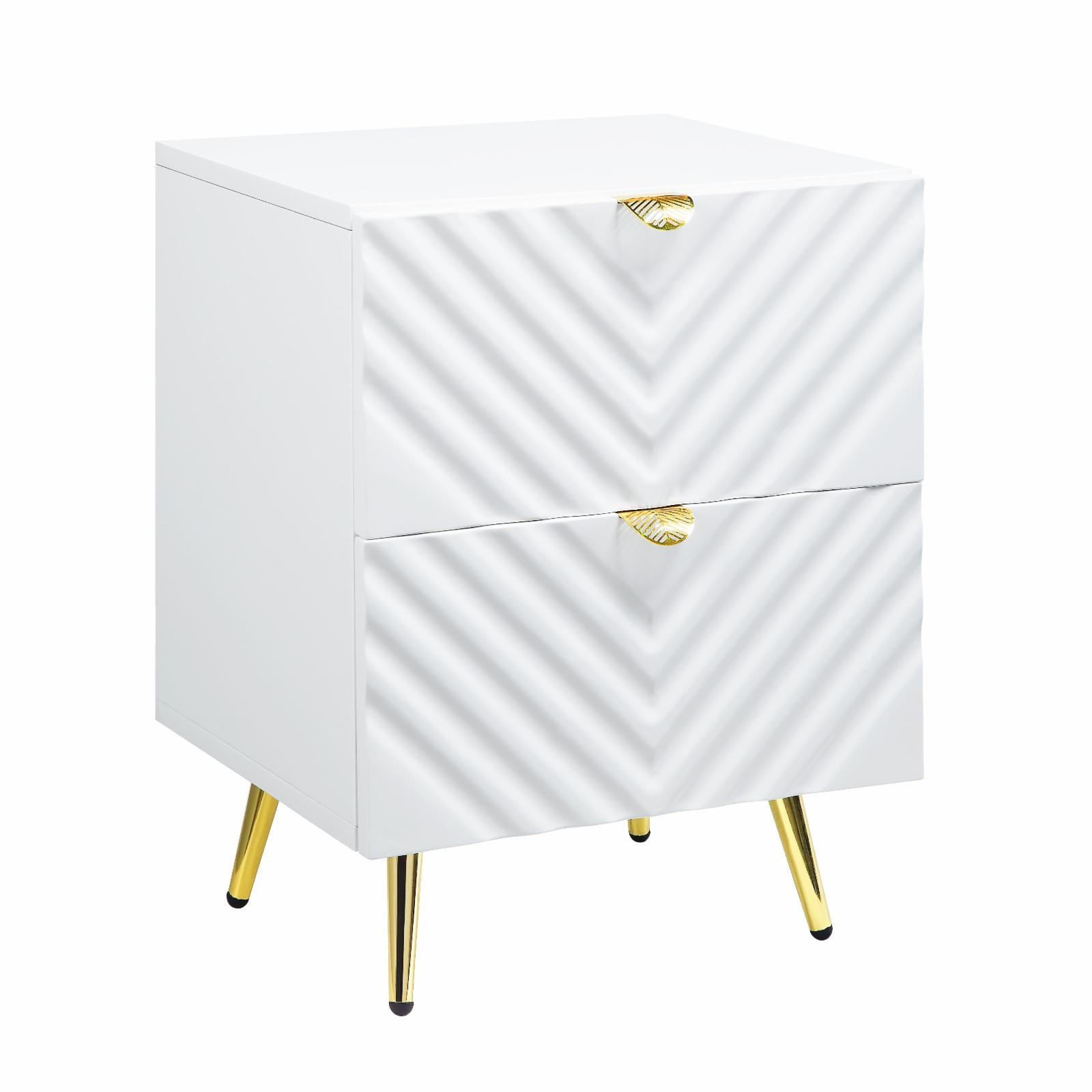 Picture of Acme Furniture BD01035 20 x 18 x 25 in. Gaines Nightstand, White High Gloss