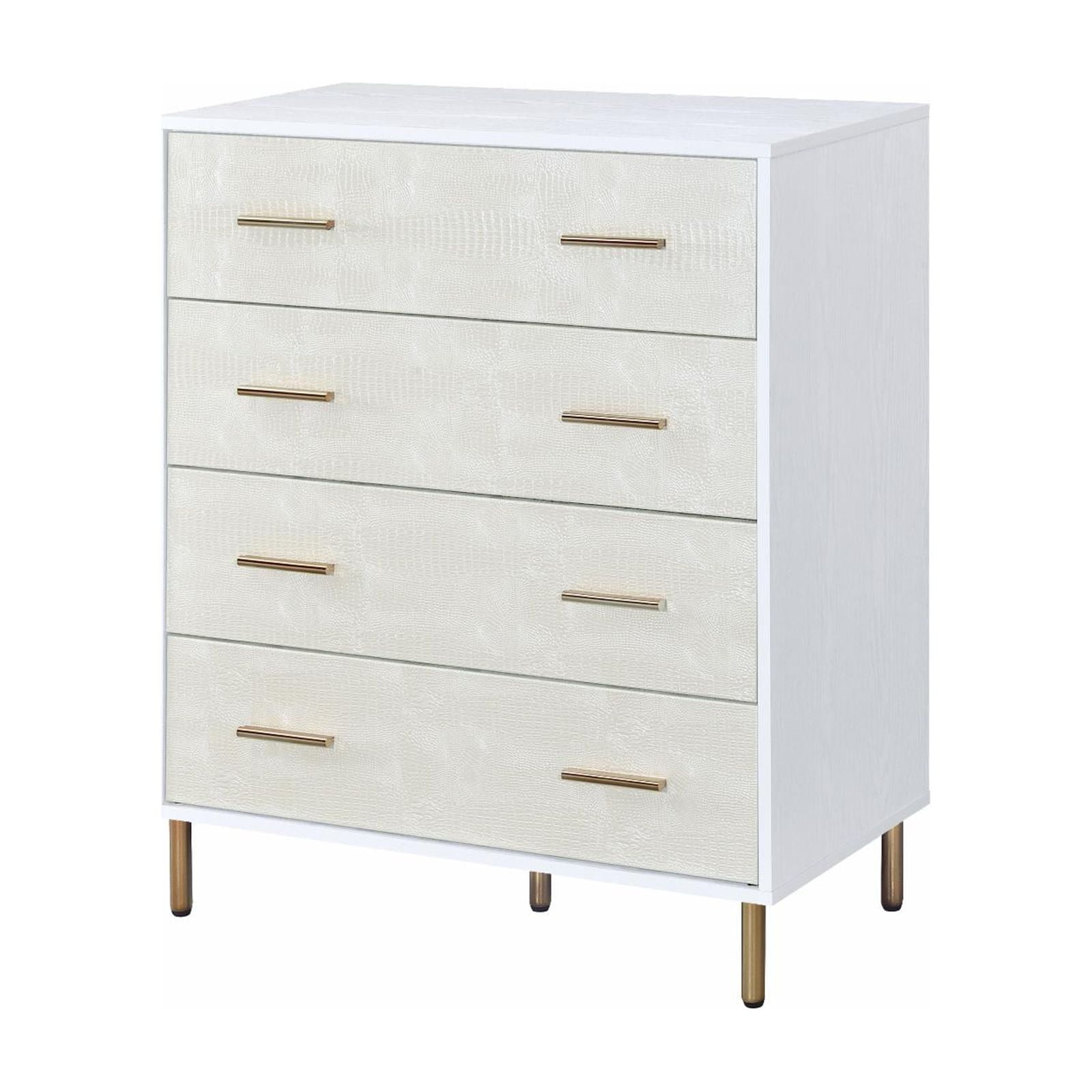 Picture of Acme Furniture AC00958 32 x 16 x 37 in. Myles Chest - White&#44; Champagne & Gold