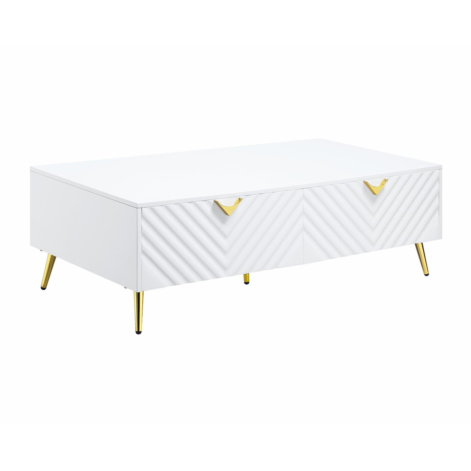 Picture of Acme Furniture LV01139 53 x 29 x 17 in. Gaines Coffee Table, White High Gloss