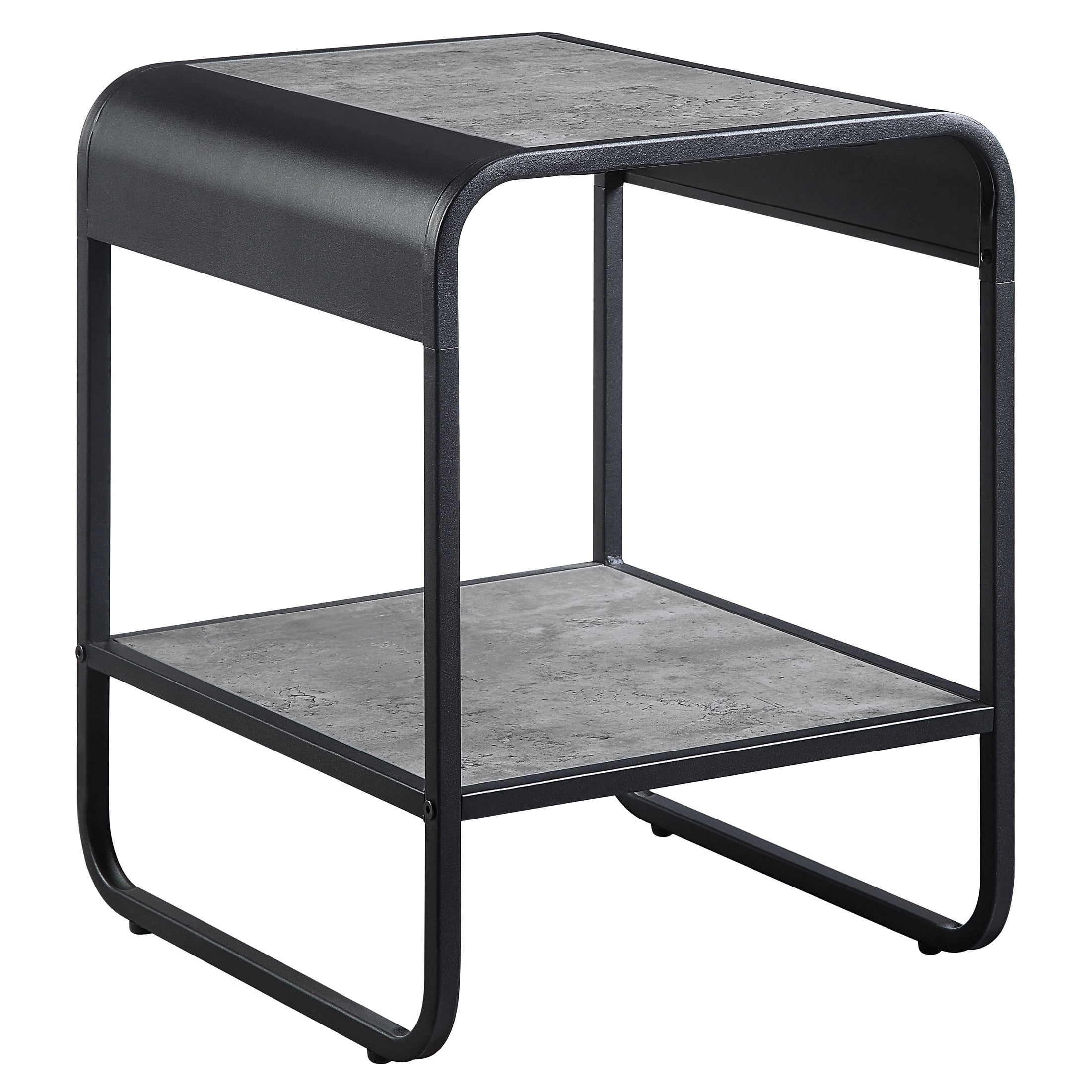 Acme Furniture LV01146 16 x 18 x 21 in. Raziela End Table, Concrete Gray & Black -  Acme Furniture Industry Inc