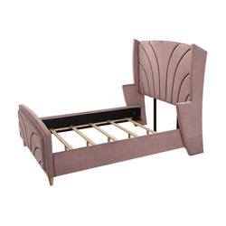 Acme Furniture BD01183Q 90 x 69 x 66 in. Salonia Bed, Pink Velvet - Queen Size -  Acme Furniture Industry Inc