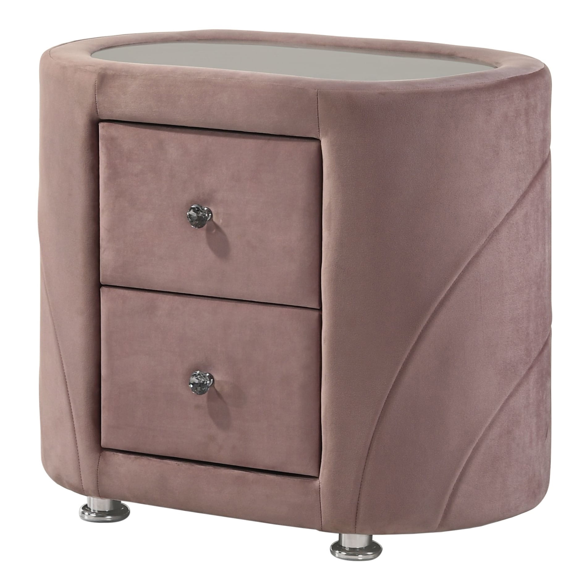 Picture of Acme Furniture BD01184 29 x 19 x 23 in. Salonia Nightstand, Pink Velvet