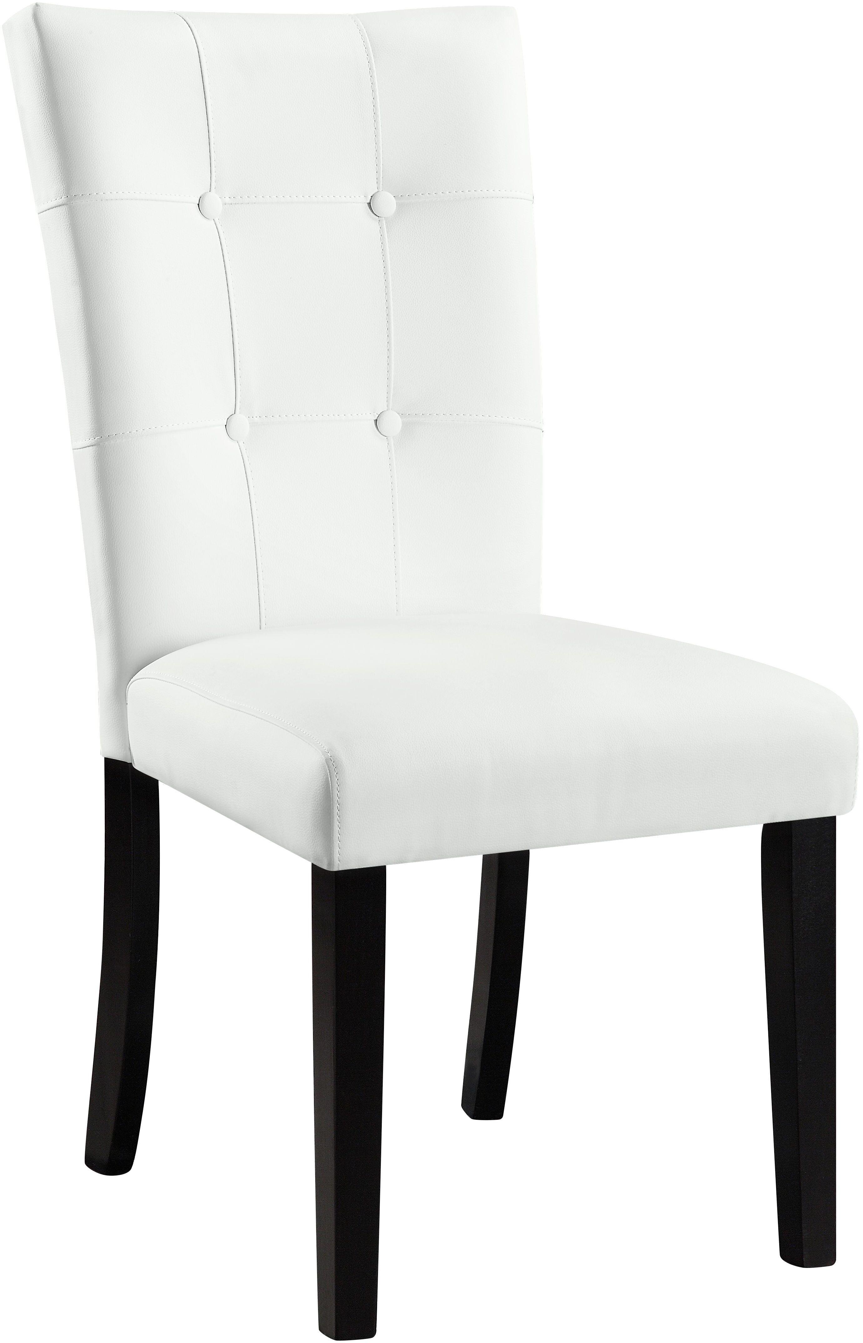 Picture of Acme Furniture DN01447 19 x 25 x 39 in. Hussein Side Chair&#44; White PU & Black - Set of 2