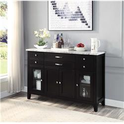 Picture of Acme Furniture DN01448 60 x 18 x 39 in. Hussein Server with Marble Top&#44; Marble & Black