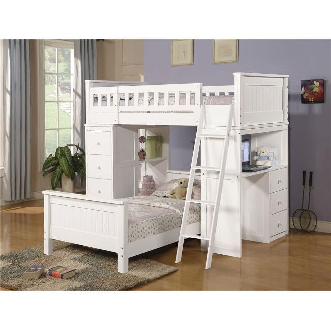 Picture of Acme Furniture 10978W 79 x 42 x 24 in. Willoughby Bed, White - Twin Size