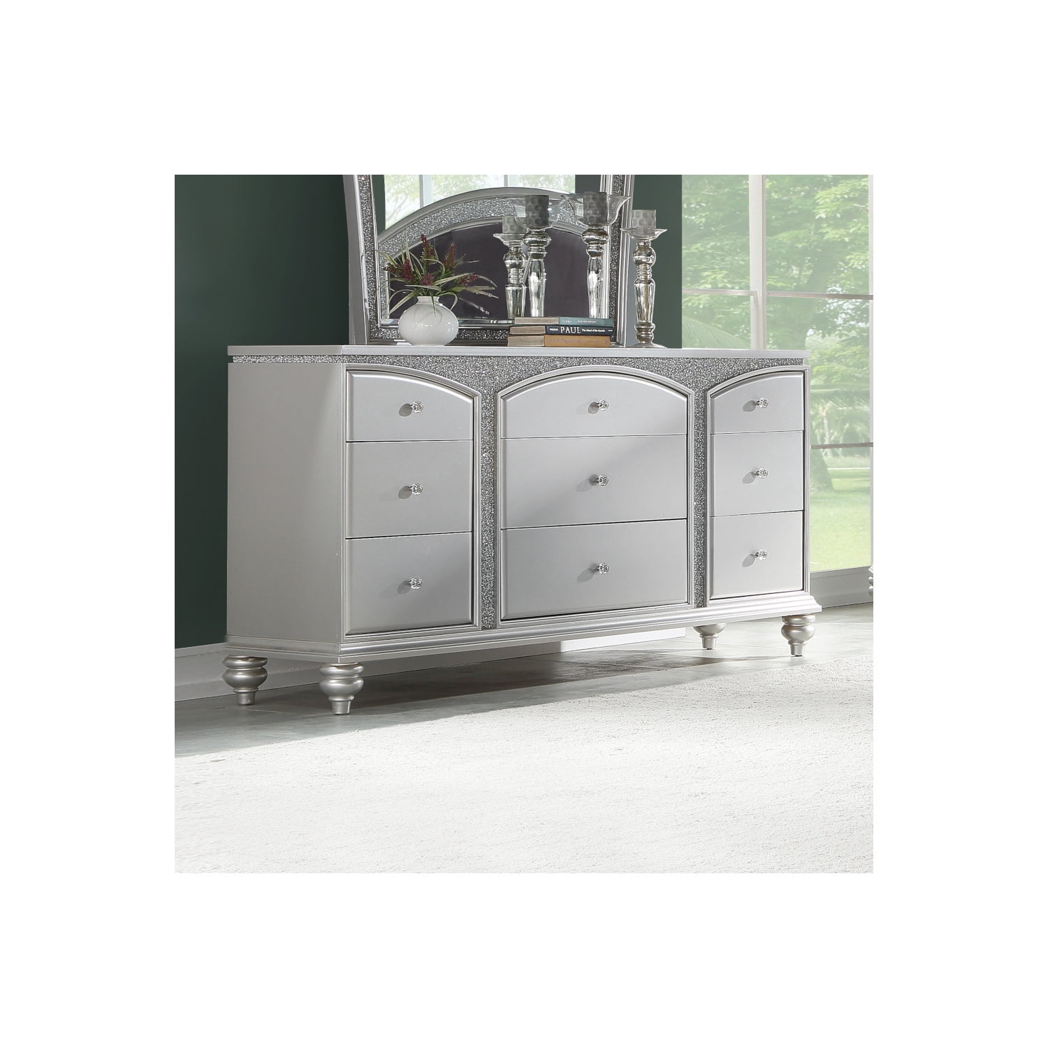 Picture of Acme Furniture 21805 68 x 18 x 36 in. Maverick Dresser&#44; Platinum
