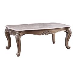 Picture of Acme Furniture 84865 52 x 32 x 20 in. Jayceon Coffee Table&#44; Marble & Champagne
