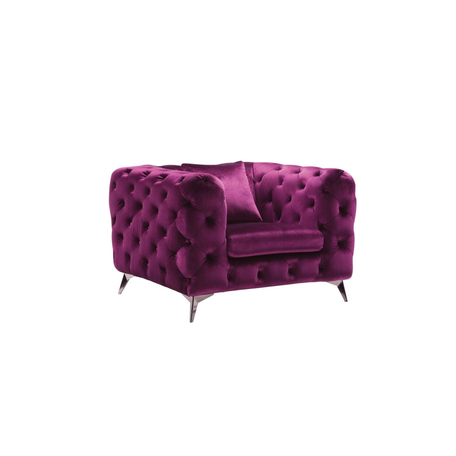 Picture of Acme Furniture 54907 41 x 41 x 30 in. Atronia Accent Chair, Purple Velvet