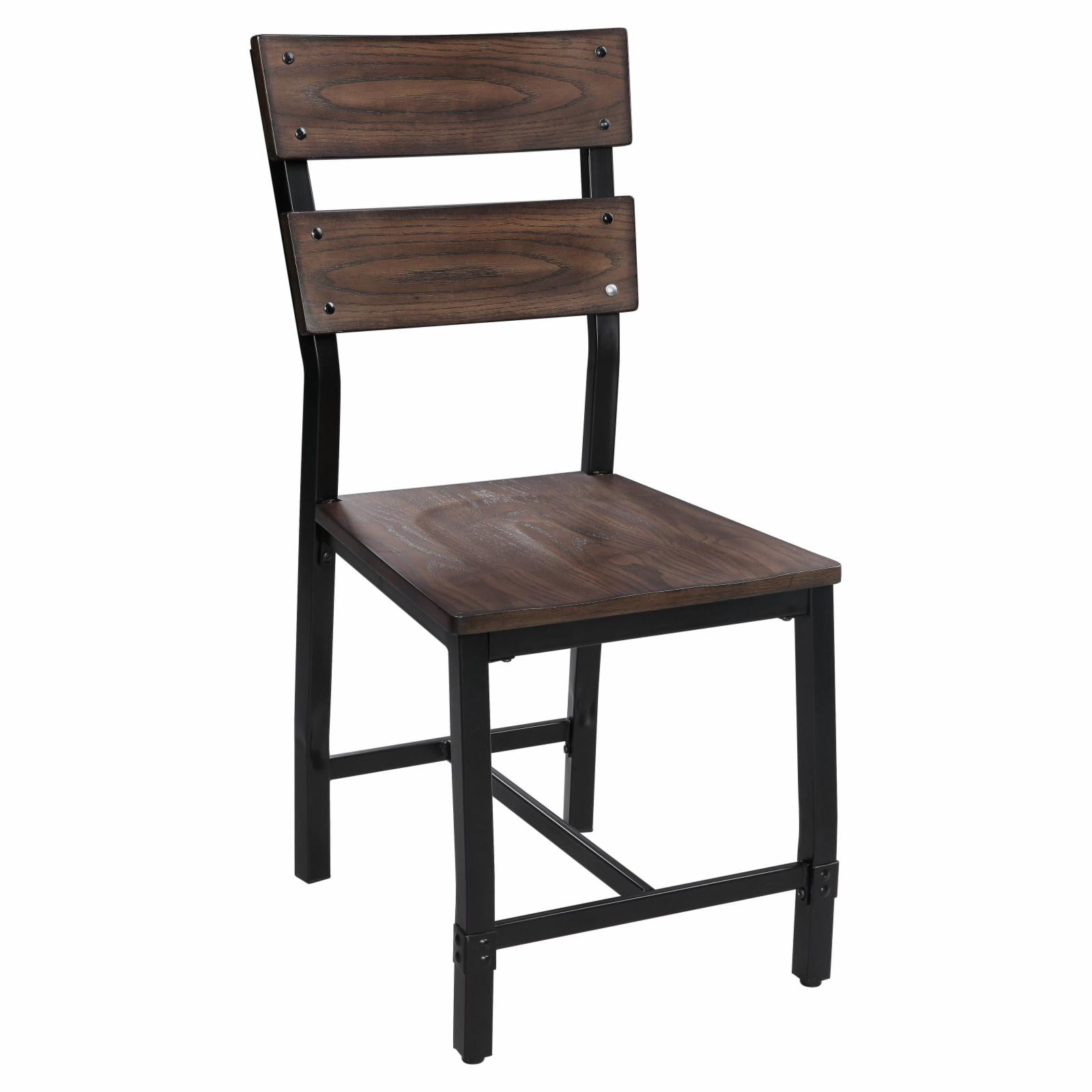 Picture of Acme Furniture 72457 22 x 17 x 37 in. Mariatu Side Chair&#44; Oak & Black - Set of 2