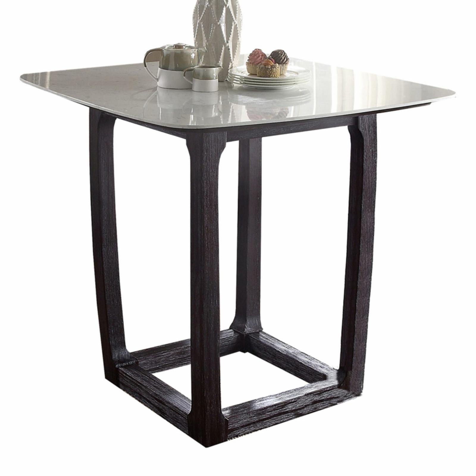 Picture of Acme Furniture 72935 42 x 42 x 36 in. Razo Counter Height Table&#44; Marble & Weathered Espresso