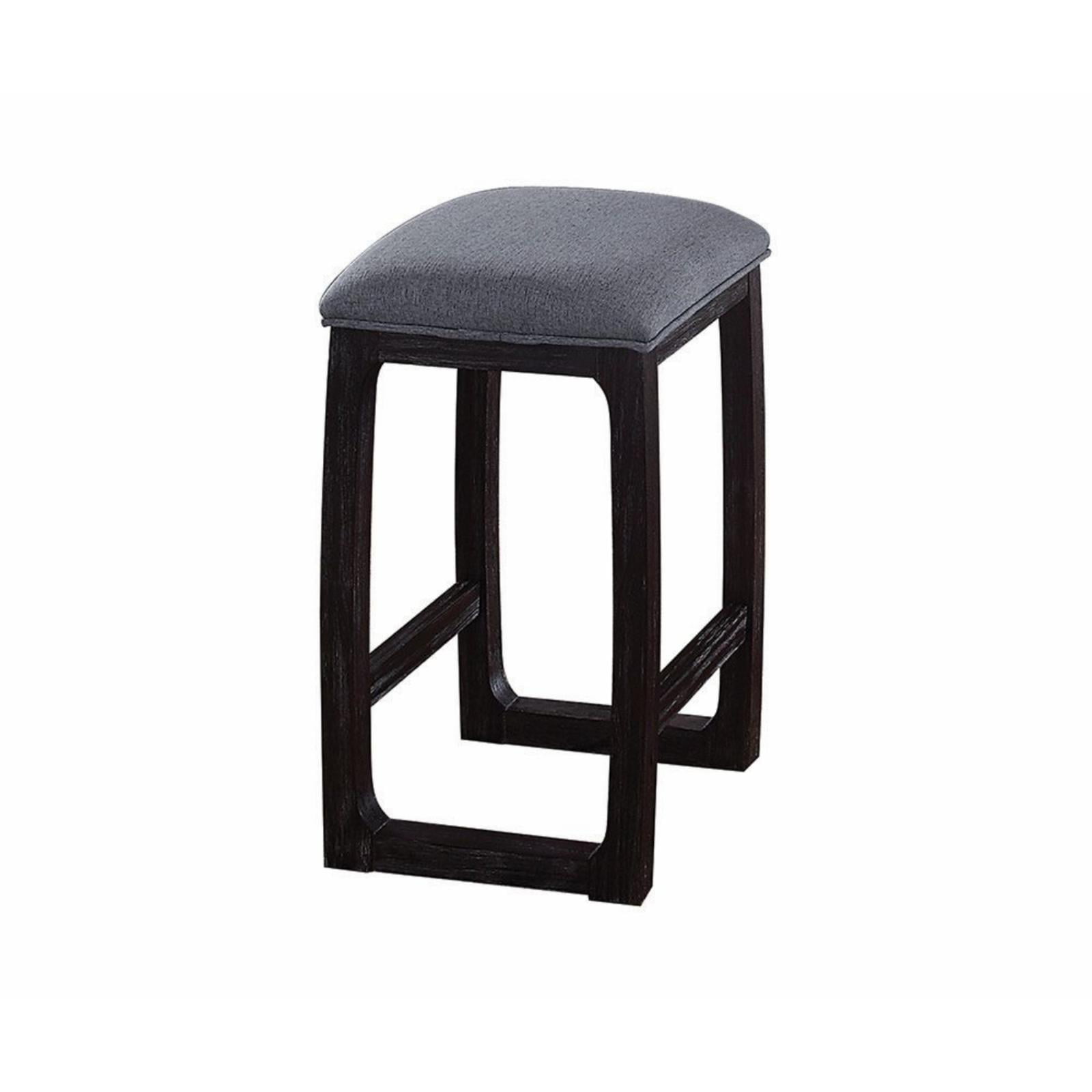 Picture of Acme Furniture 72937 16 x 16 x 25 in. Razo Counter Height Stool&#44; Fabric & Weathered Espresso