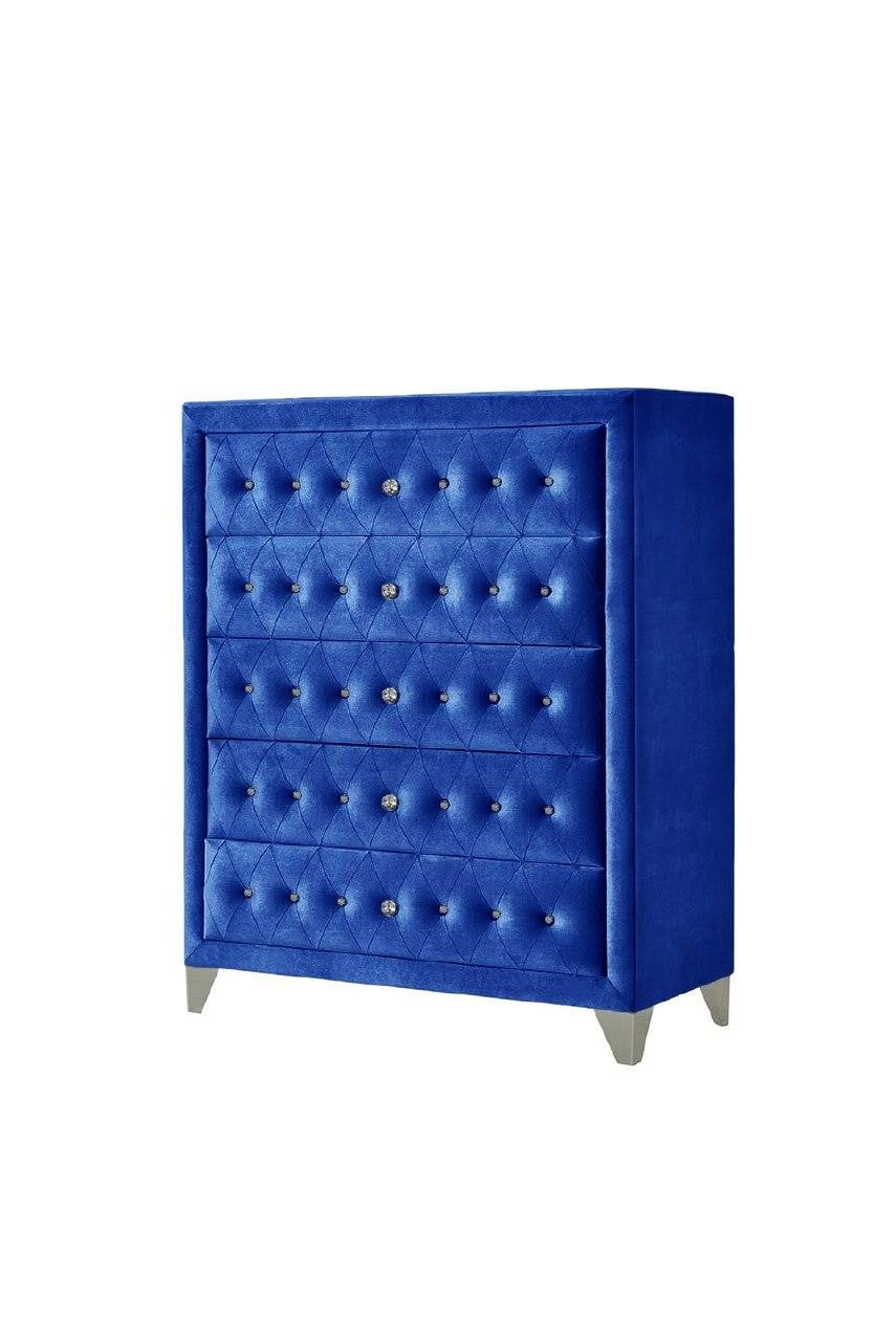 Picture of Acme Furniture 24226 42 x 19 x 50 in. Dante Chest, Blue Velvet