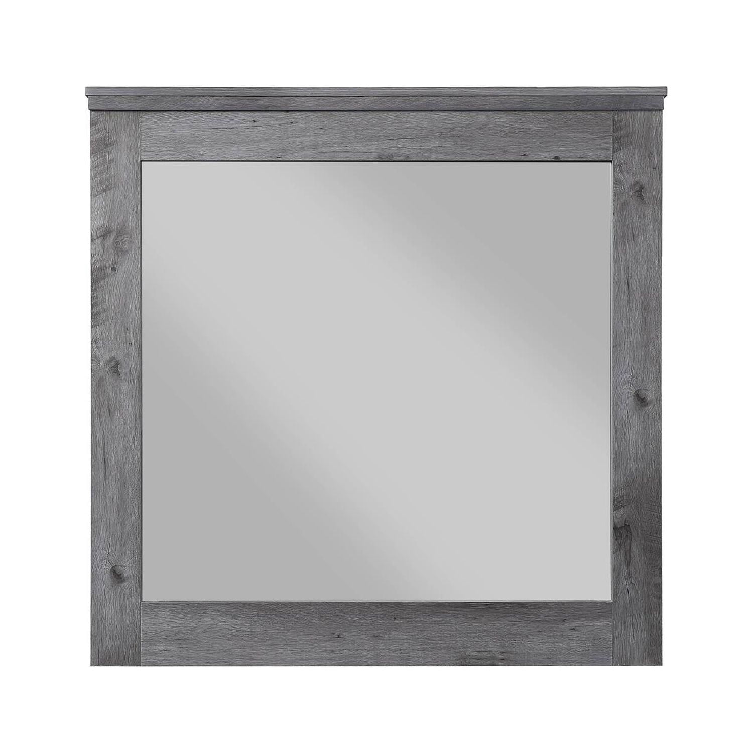 37 x 1 x 38 in. Vidalia Mirror, Rustic Gray Oak -  FurnOrama, FU2744701