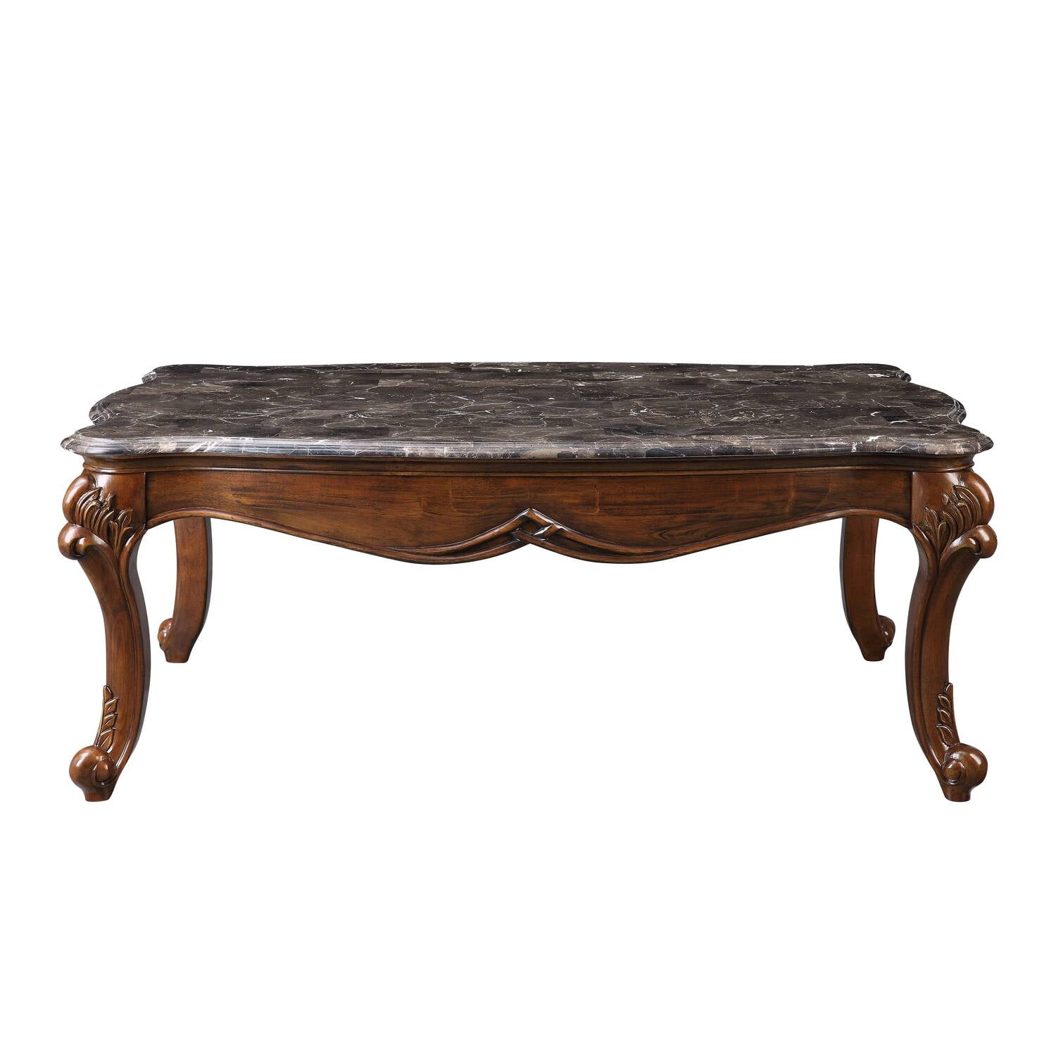 Picture of Acme Furniture 85365 52 x 30 x 20 in. Miyeon Coffee Table&#44; Marble & Cherry