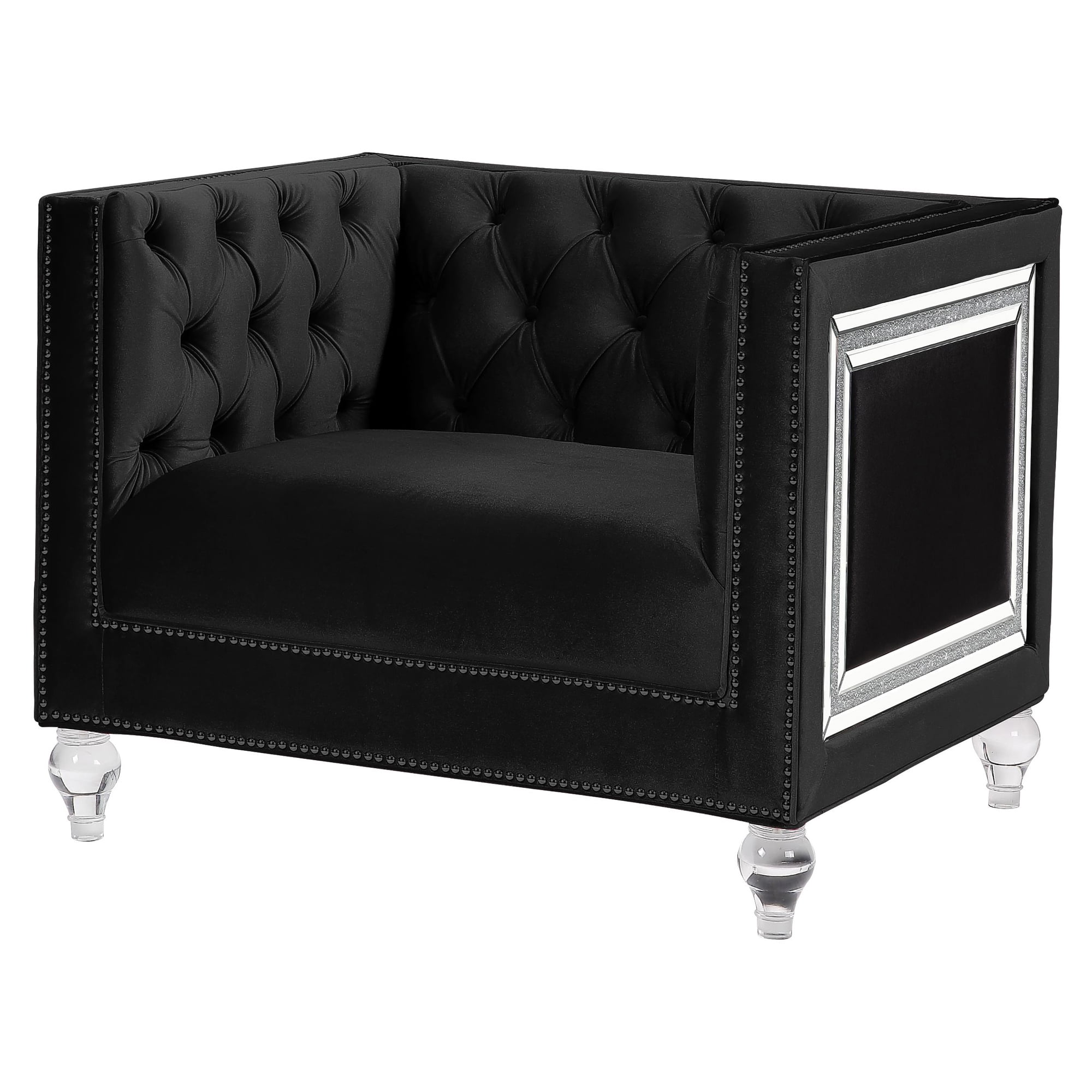 Picture of Acme Furniture 56997 40 x 35 x 31 in. Heibero Accent Chair, Black Velvet