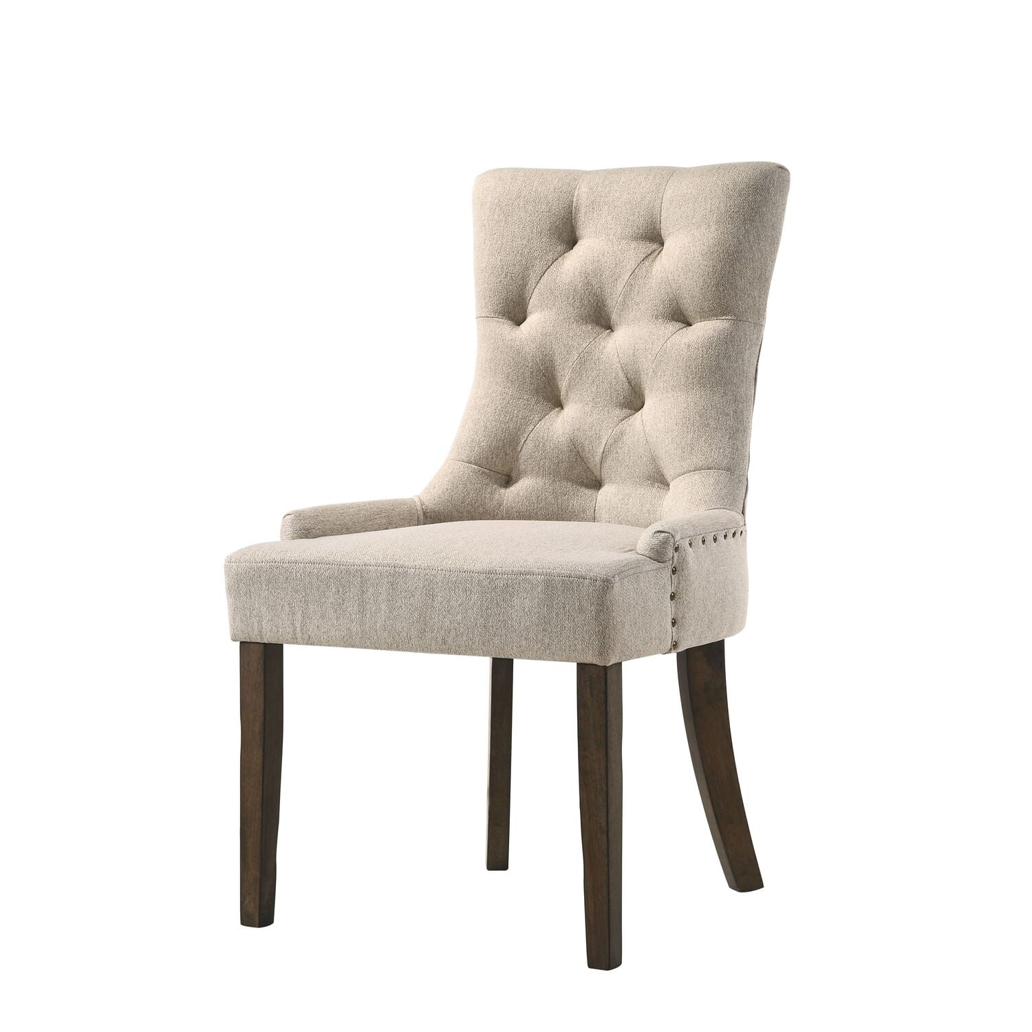 Picture of Acme Furniture 77172 22 x 24 x 38 in. Farren Side Chair&#44; Beige Fabric & Espresso